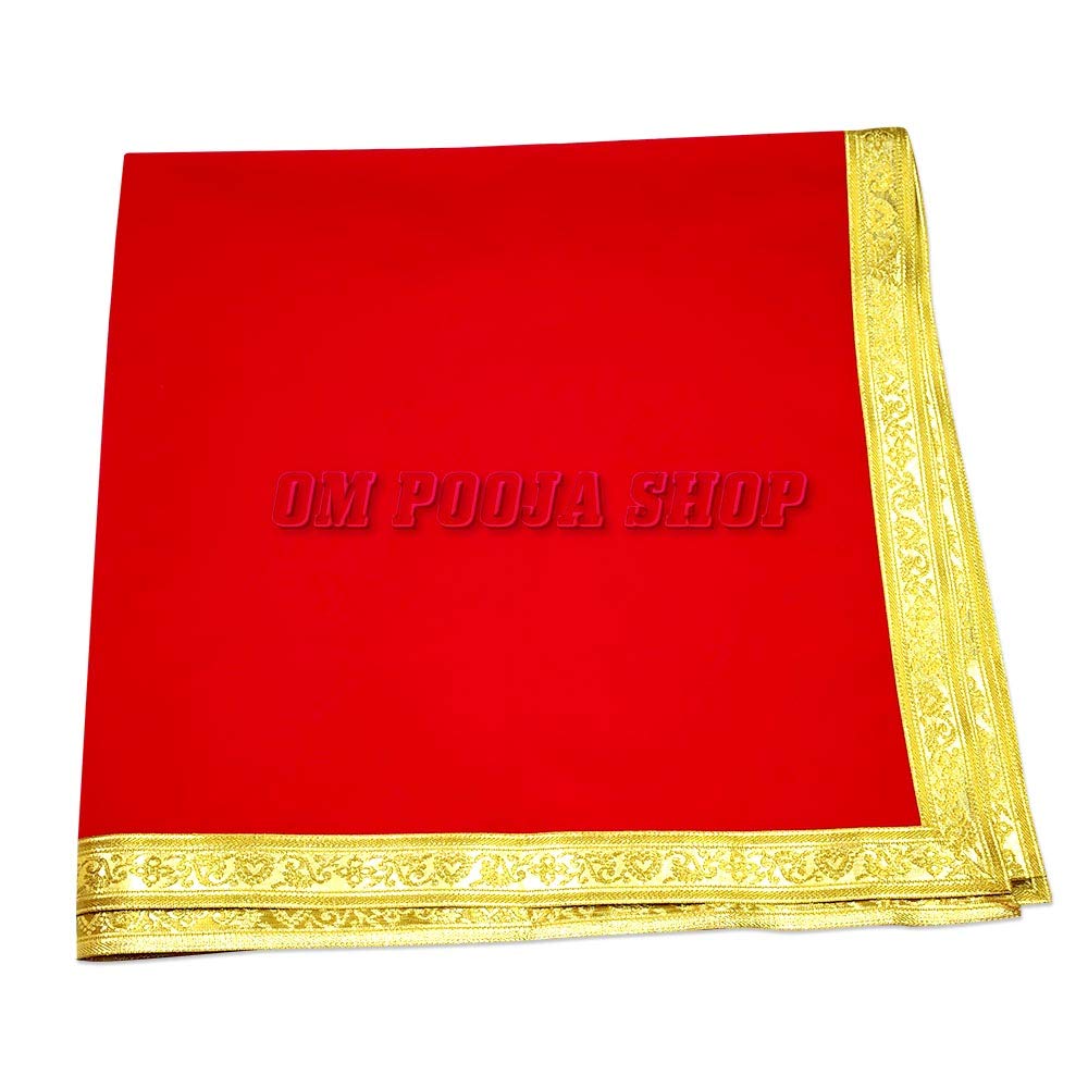 Premium Red Velvet Tablecloth - 2 Meter Rectangle Table Cover for Dining, Wedding, and Home Decor | Soft Velvet Fabric for Elegant Table Setting & Prayer Room Decoration