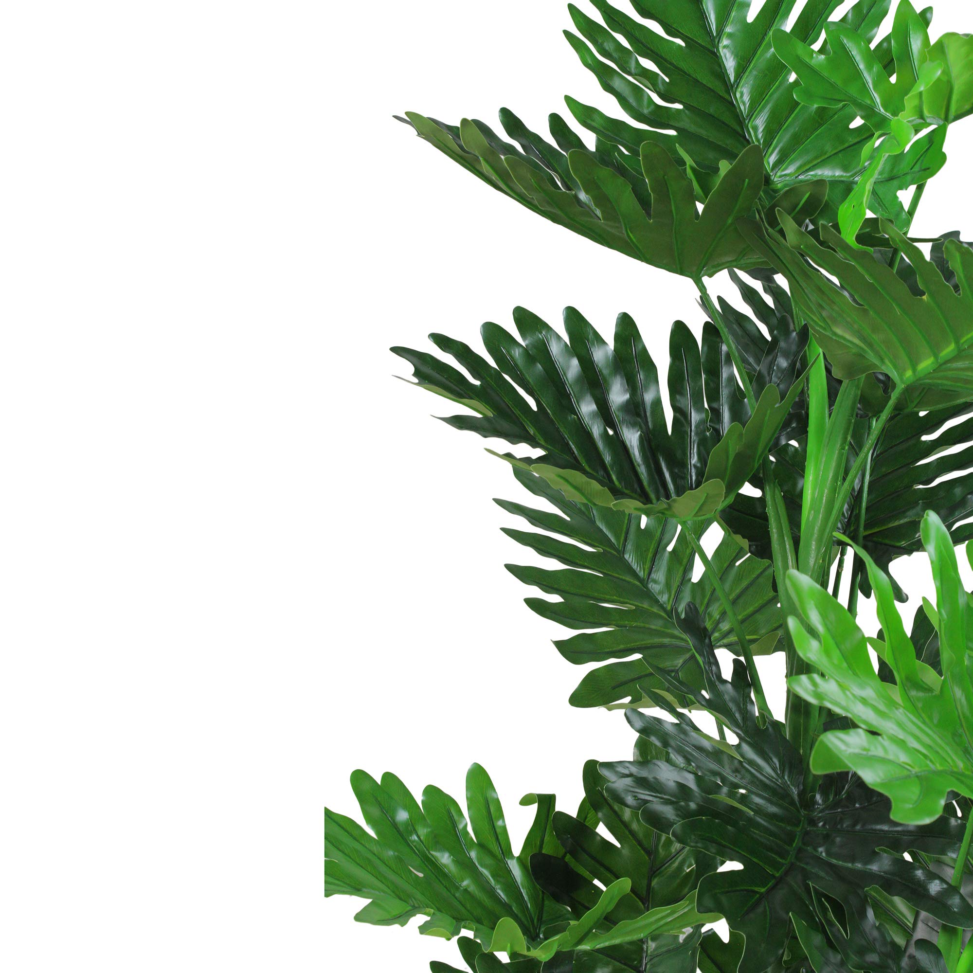 47-Inch Green Potted Philodendron Selloum Artificial Plant - Lifelike Faux Tree for Home Decor, Office, Living Room & Indoor Spaces