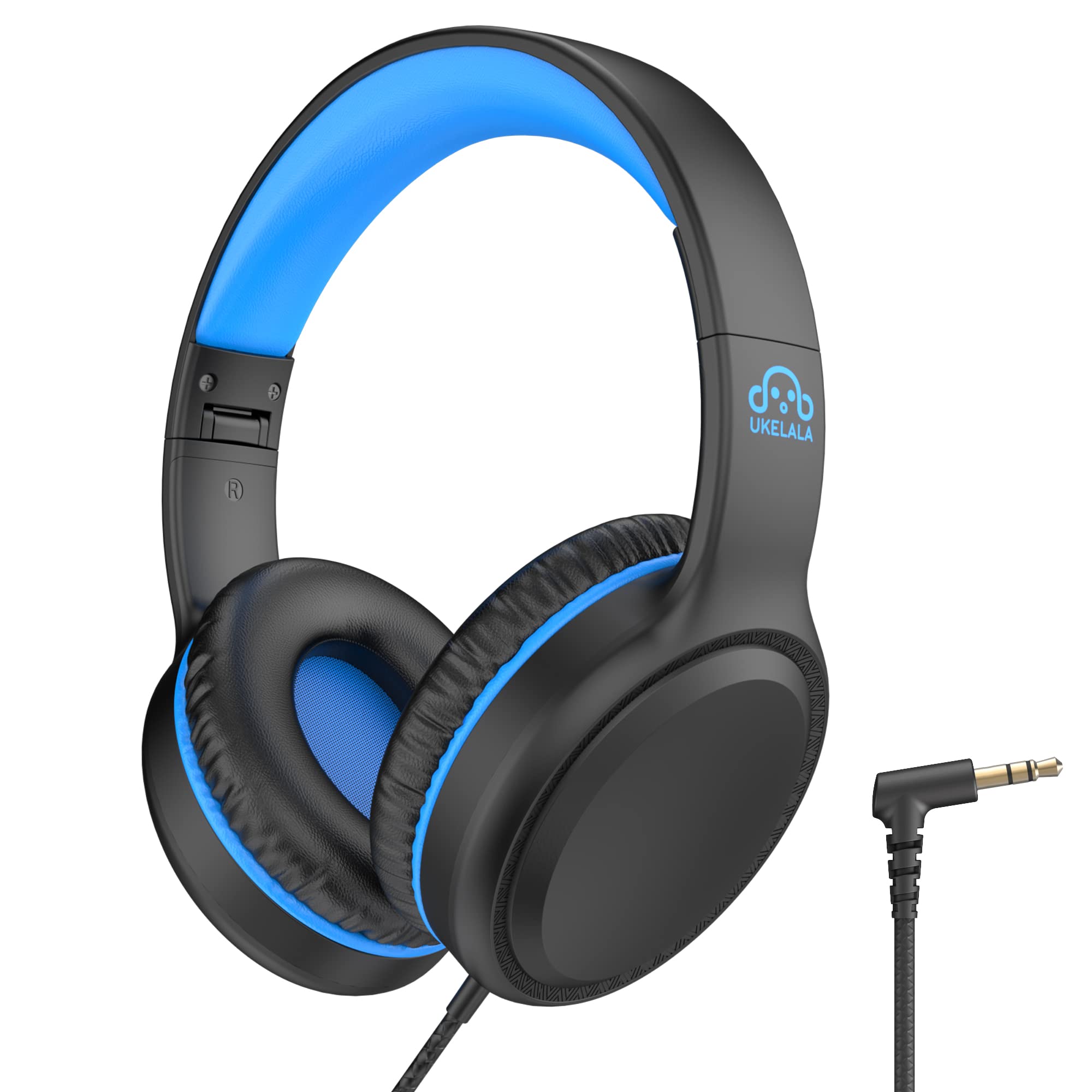 On-Ear Wired Blue Headphones for Kids - Foldable Lightweight Headphones for Boys, Girls, Students | Perfect for School, Classroom, Travel & Home Use