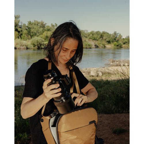 Peak Design Everyday Sling 6L V2 Camera Bag - Waterproof & Lightweight Coyote Brown Crossbody Sling for Photographers, Travel & Daily Commute