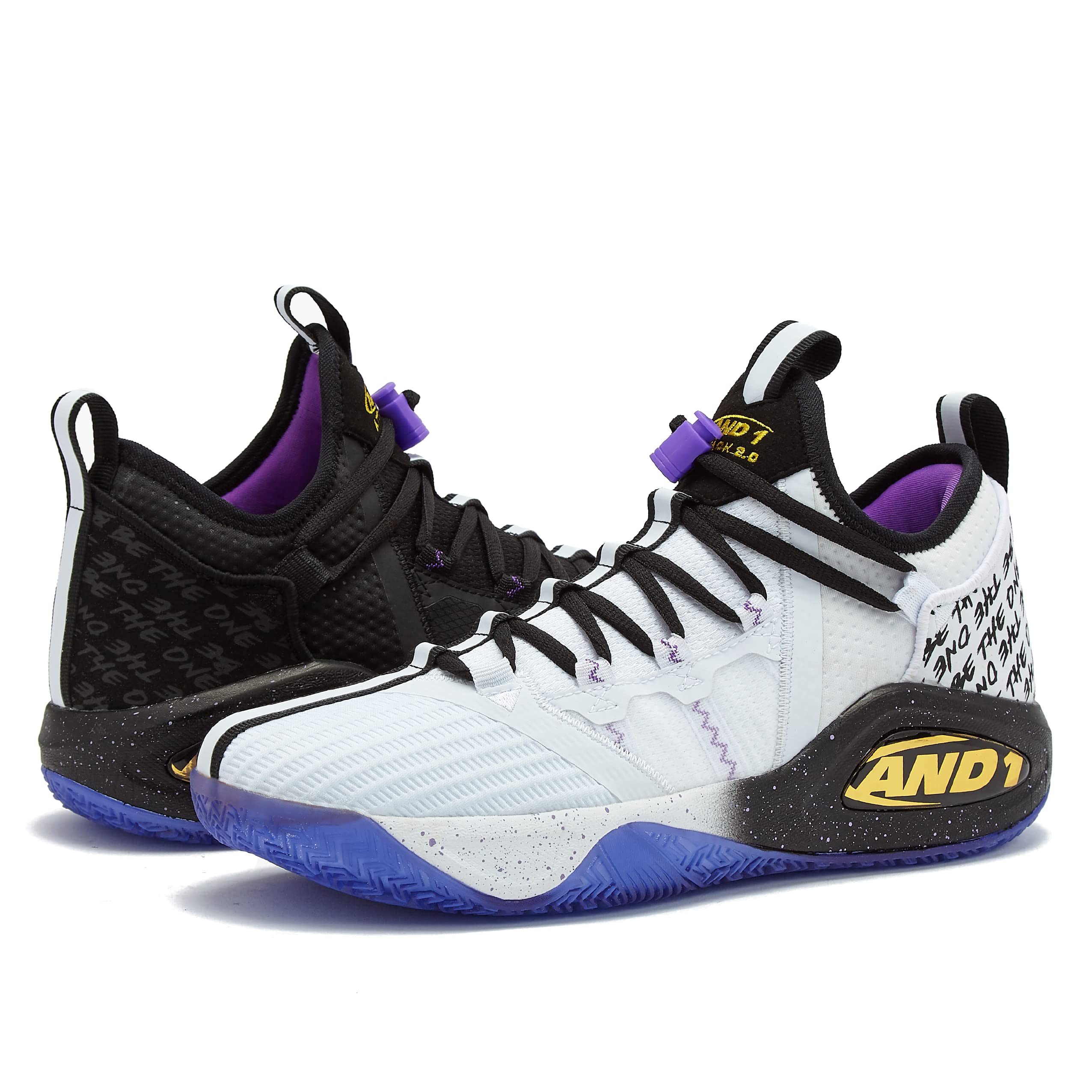 AND1 Attack 2.0 Men's Basketball Shoes - High Performance Indoor/Outdoor Court Shoes for Streetball & Basketball - Perfect for Training, Games & Casual Wear