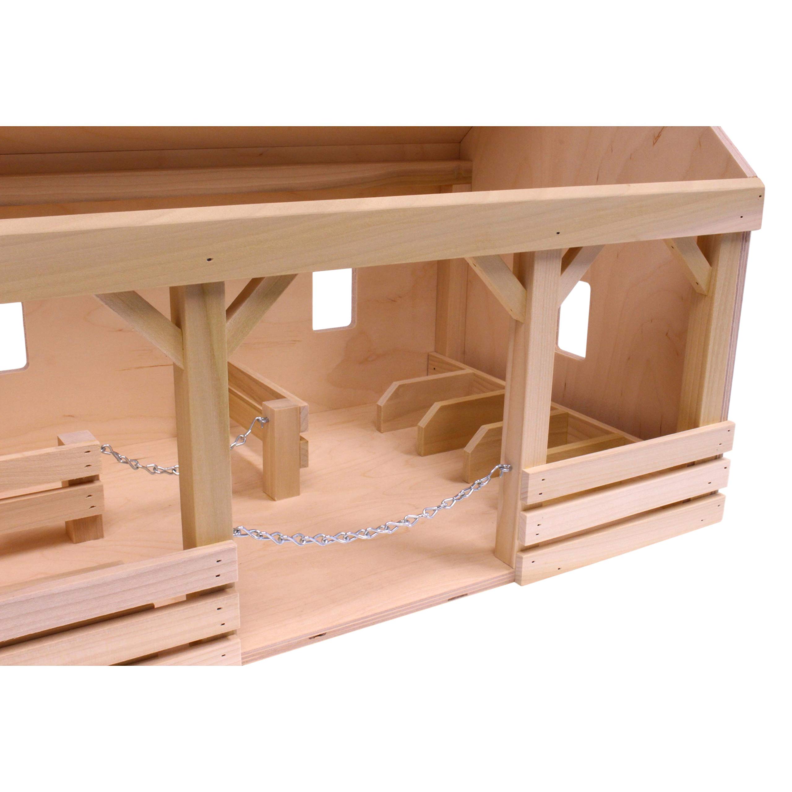 Amish-Made Large Wooden A-Frame Barn Toy with Hay Loft - Handcrafted Kids Playhouse for Farm Animal Figures & Pretend Play - Perfect for Imaginative Play, Farm-Themed Rooms & Educational Toys