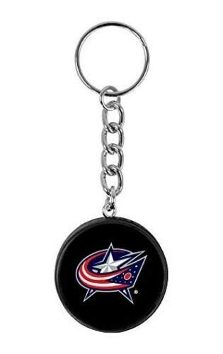 Official NHL Mini Hockey Puck Keychain - Blue Jackets Licensed Collectible - Perfect for Hockey Fans, Gifts & Game Day Accessories