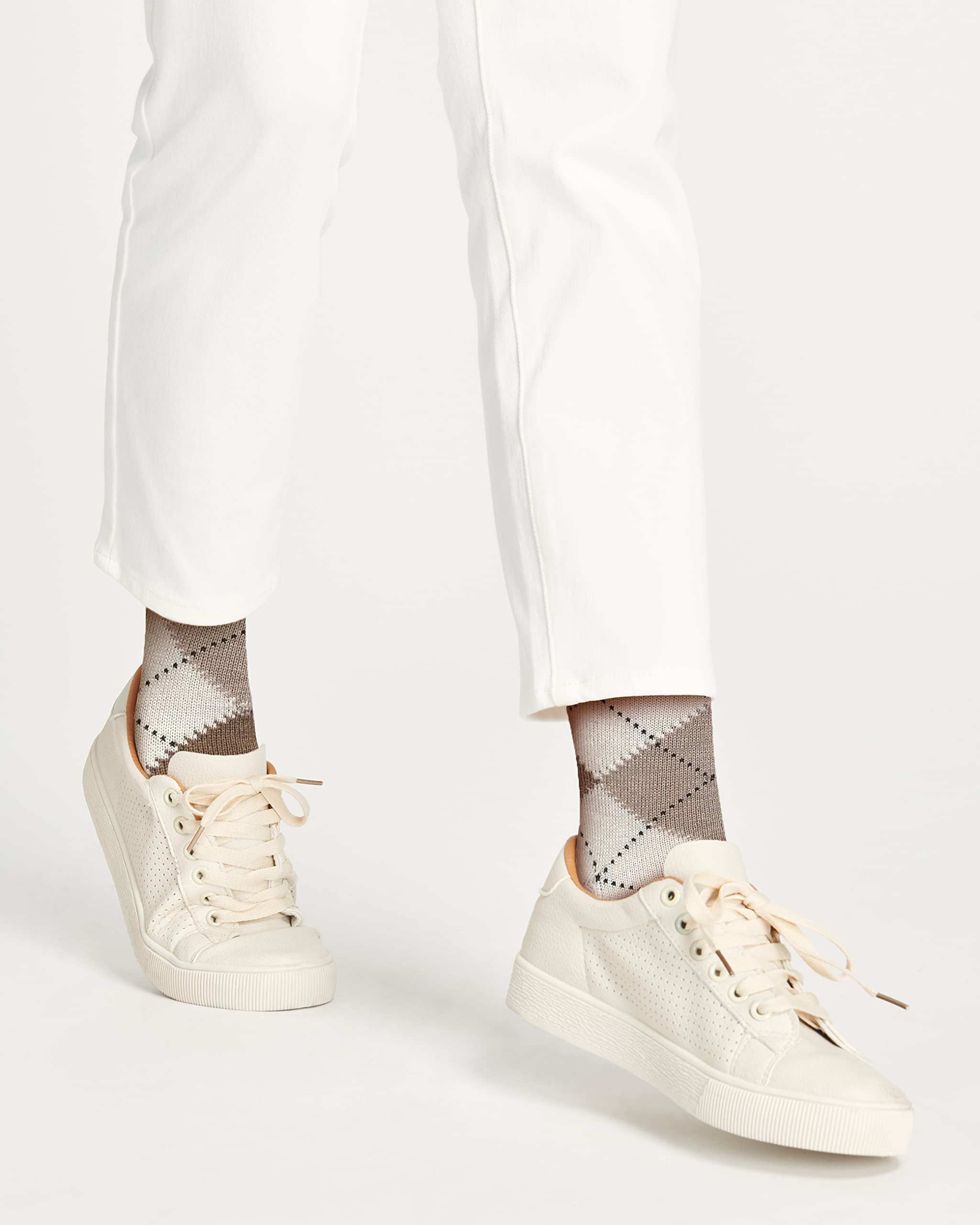 Premium Argyle Socks for Men & Women - Soft Baby Alpaca Wool Dress Socks - Mid-Length Comfort - Perfect for Office, Formal Events & Cold Weather Wear