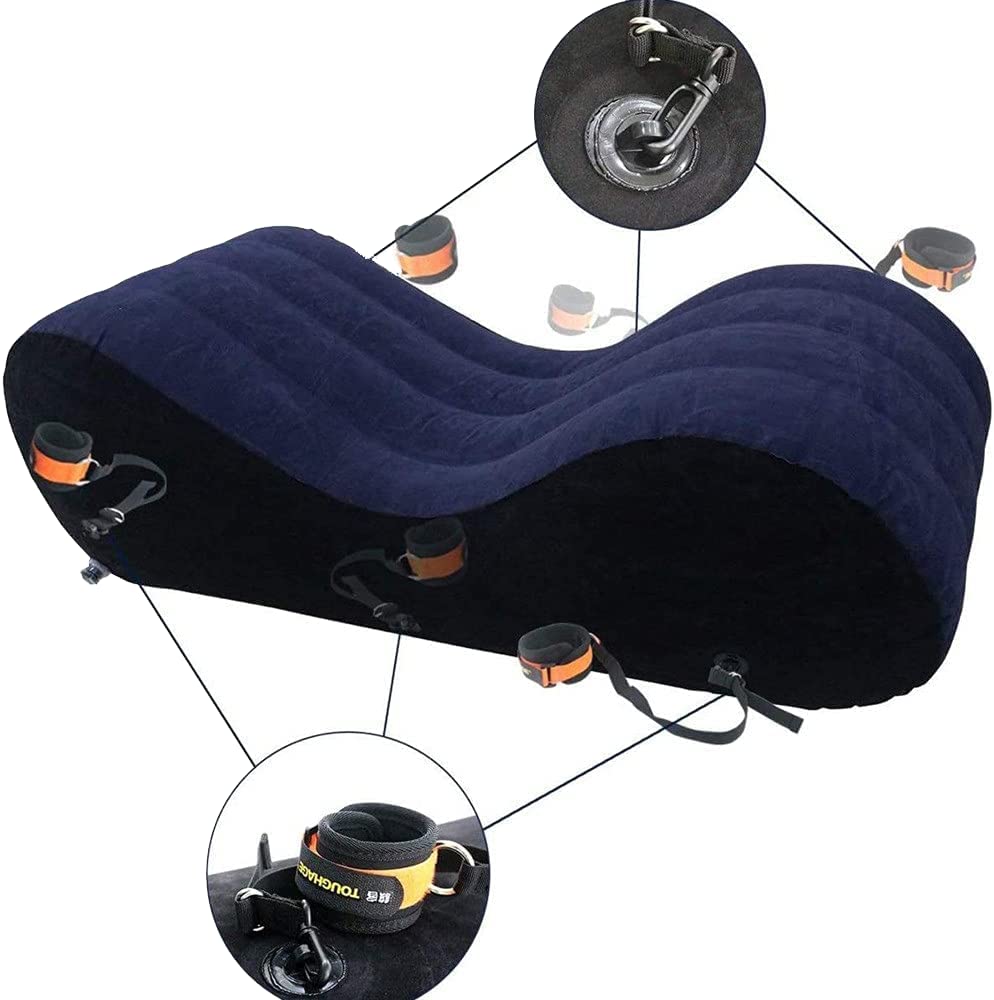 Inflatable BDSM Bondage Sofa with Auto Air Pump - Adult Sex Furniture for Couples, G-Spot Stimulation Chair, Sex Toy Accessory for Spicing Up Bedroom Play & BDSM Scenes