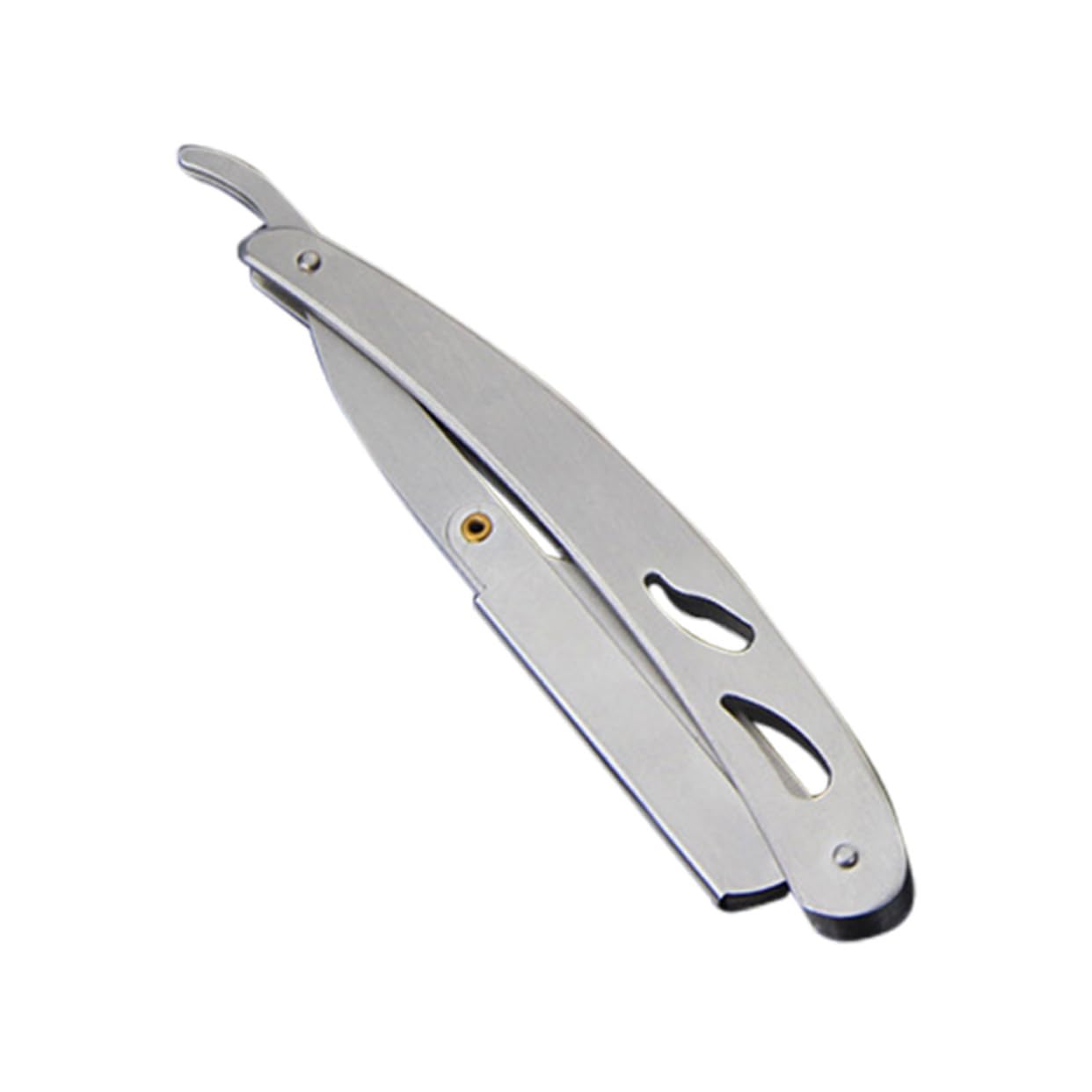 Vintage Straight Razor for Men - Stainless Steel Safety Razor Holder with Hand Squeegee | Folding & Convenient Razor Storage | Perfect for Barber Shops, Grooming Kits & Travel Shaving Accessories