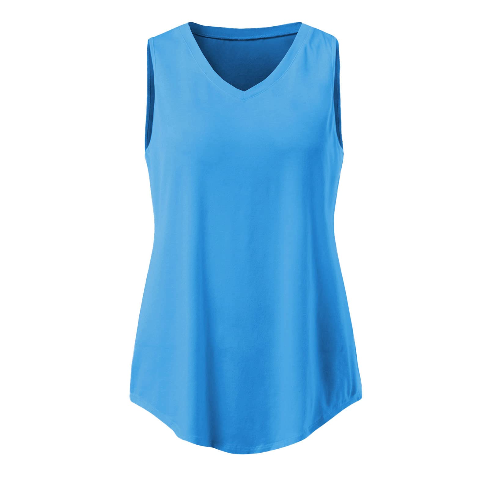 Women's Sleeveless Basic Tank Top T-Shirt - Comfortable Casual Summer Wear for Gym, Yoga, Beach & Everyday Outfits