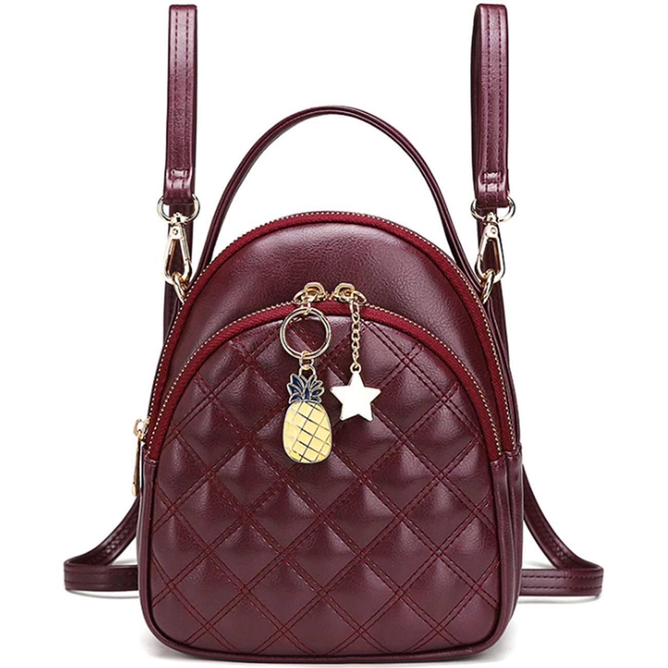 VONXURY Mini Backpack Purse for Women - Fashion Quilted PU Leather Convertible Small Backpack | Perfect for Travel, School & Daily Use