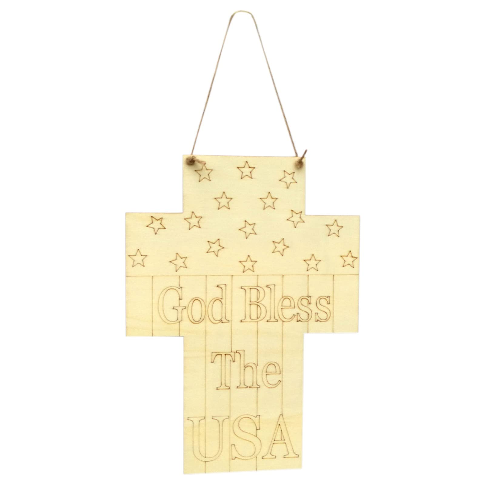 American Flag Christmas Ornaments Set - Shatterproof DIY Wooden Tree Decorations for Independence Day & Holiday Home Decor | Perfect for Christmas Trees, Gift Giving, and Festive Party Decor