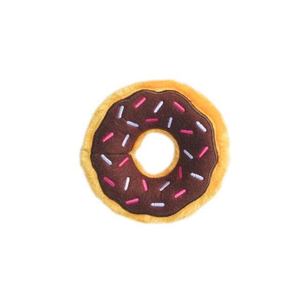 Zippy Mini Donutz Chocolate Plush Toy with Squeaker Sound - Cute Miniature Donut Stuffed Animal for Kids, Gift & Collectibles - Perfect for Birthday Parties, Baby Showers & Home Decor