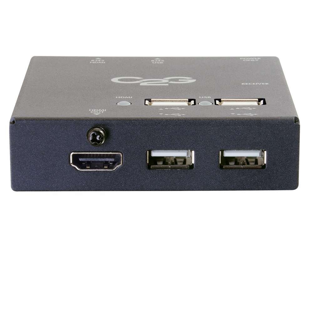 Legrand C2G 29637 HDMI USB Extender Over Cat5 Cable - 1 Count Short Range Kit with HDMI & Audio Extender (Black) for Home Theater, Conference Room & Gaming Setup