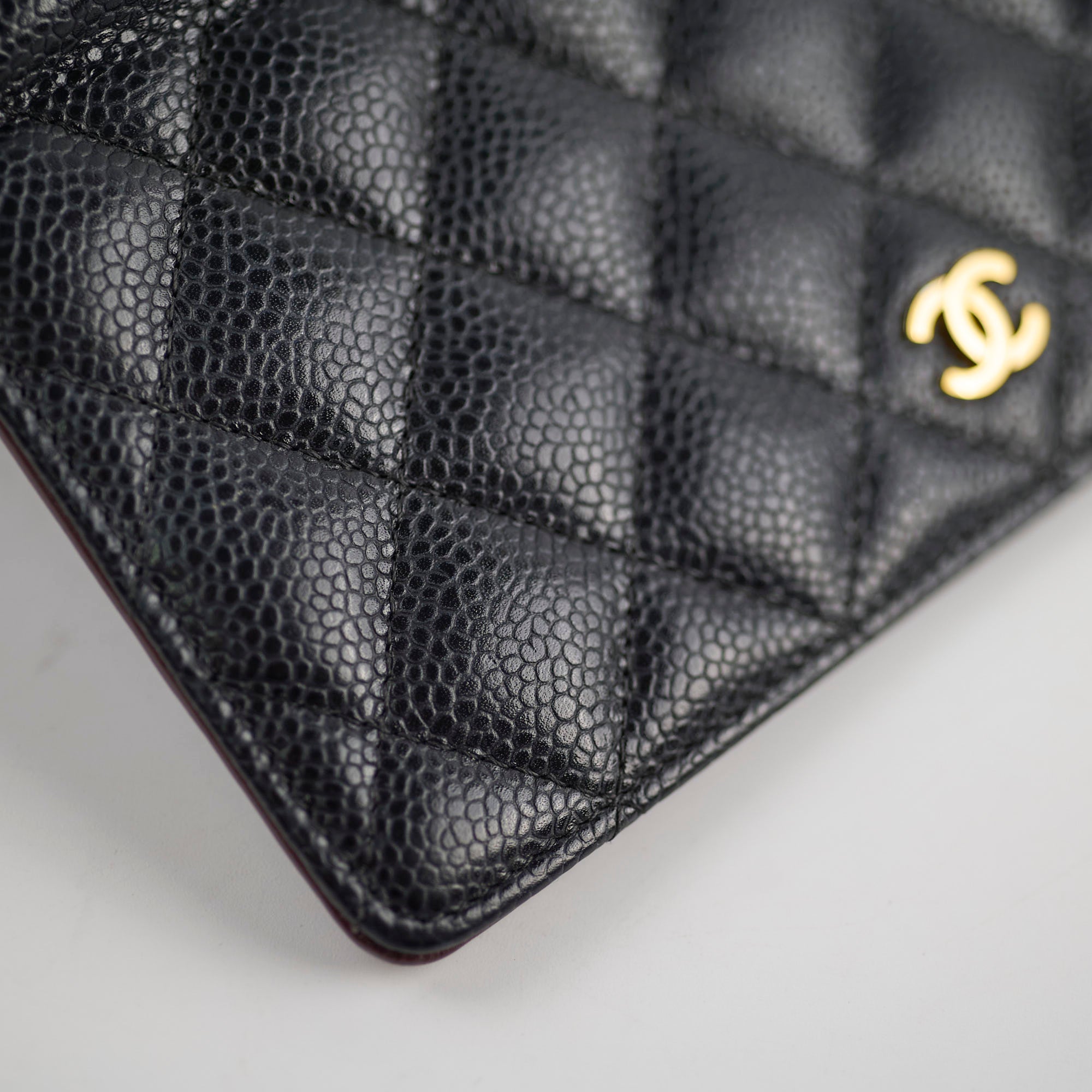Chanel Caviar Leather Long Fold Wallet for Women - Black Luxury Designer Wallet for Everyday Use & Special Occasions