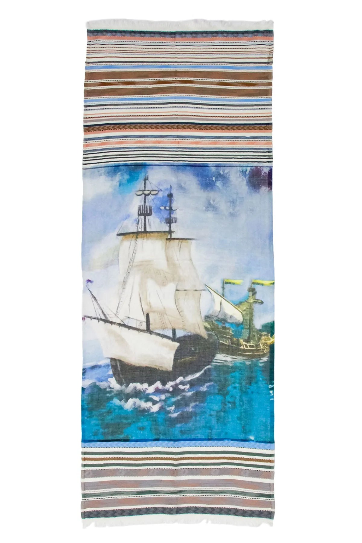 Ocean Digital Sky Printed Scarf - Lightweight Fashion Scarf for Women, Bohemian Style Beach Wrap, Perfect for Travel, Summer Outfits & Accessories