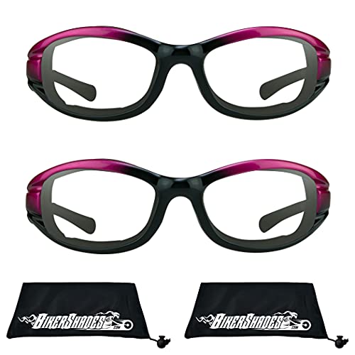 2 Pairs Clear/Pink