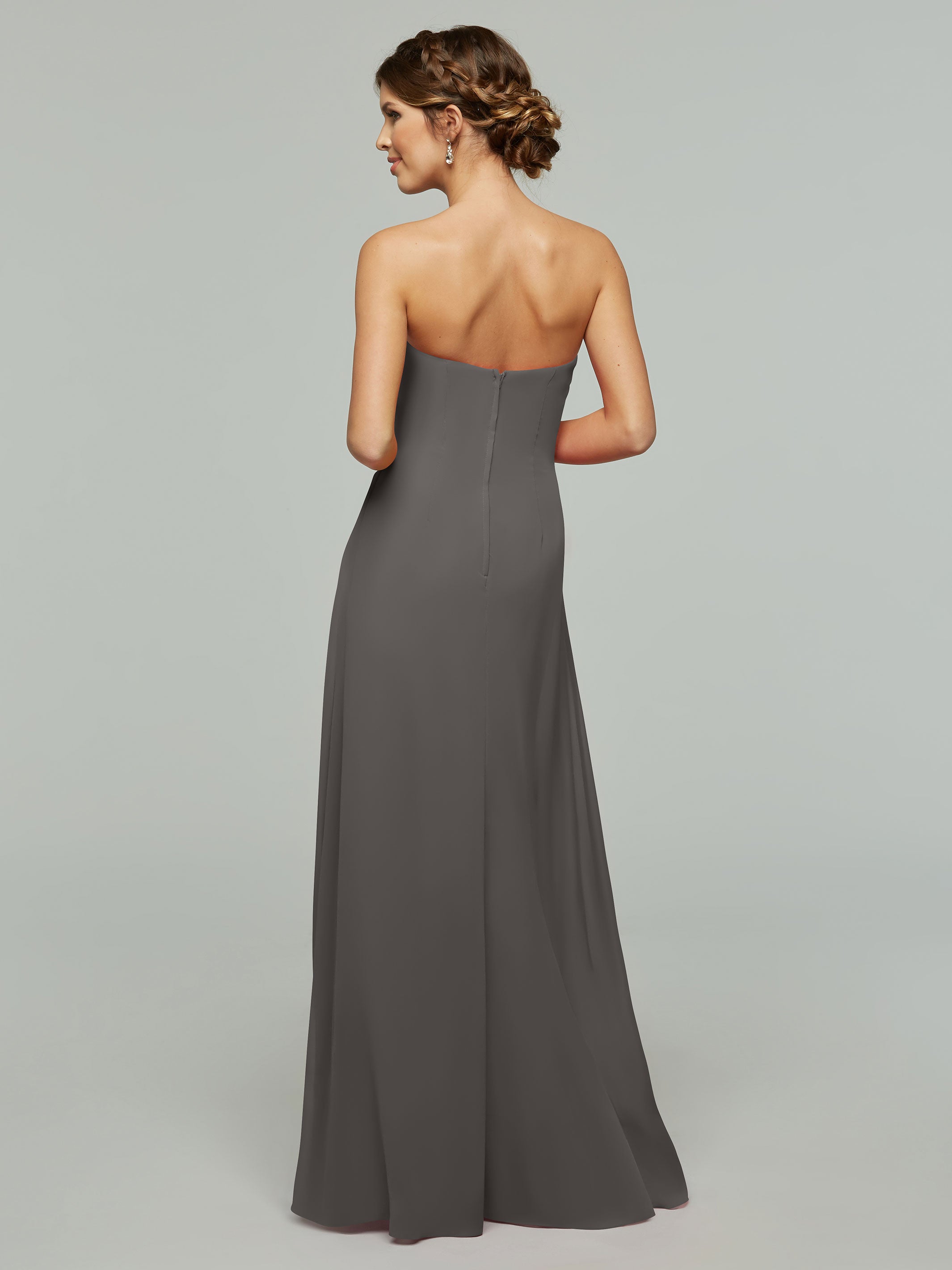 Elegant 80046 Chiffon Sheath Bridesmaid Dress with Sweetheart Neckline - Perfect for Weddings, Formal Events & Special Occasions