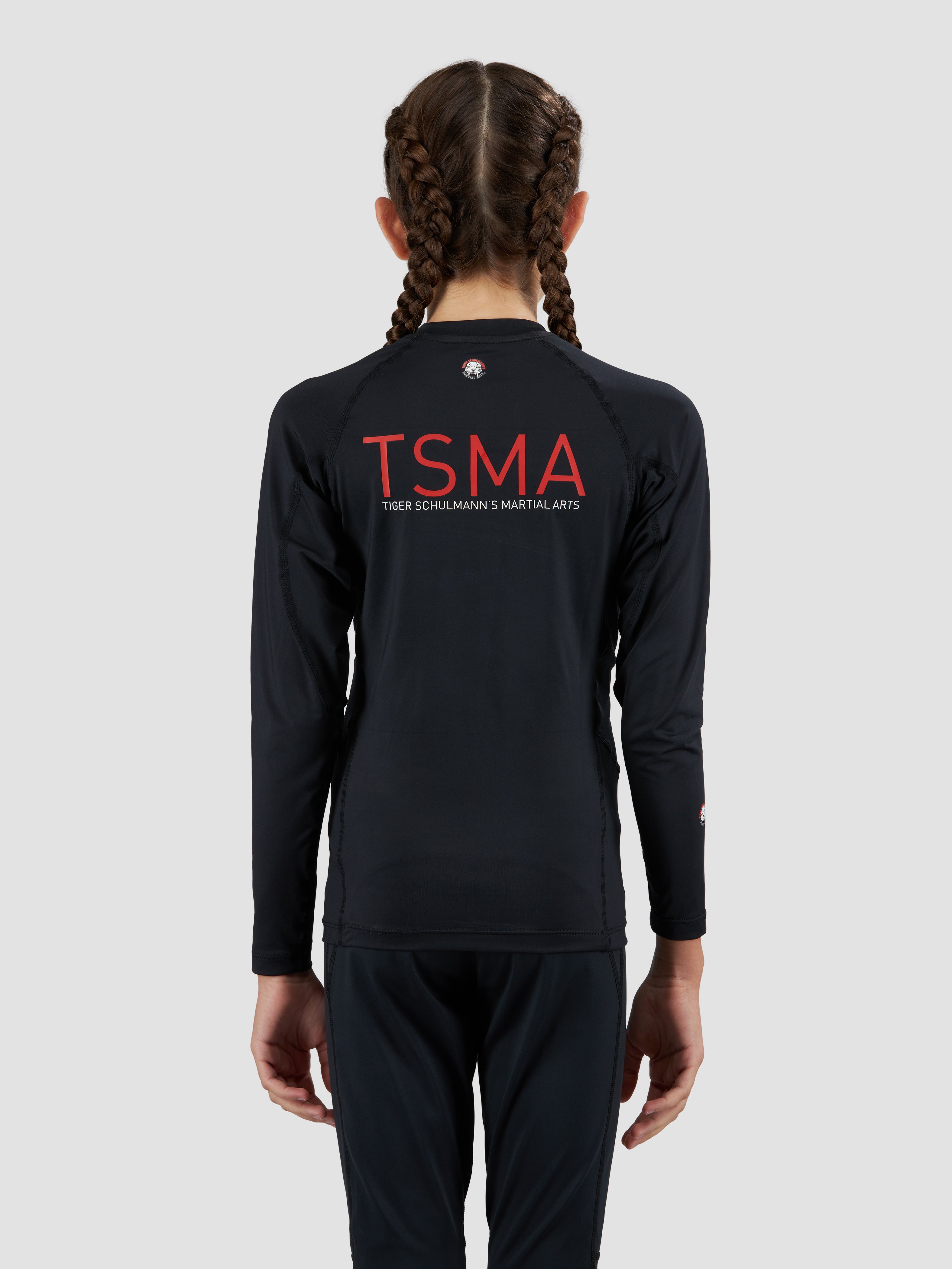 Rebel Kids Rashguard - UPF 50+ Sun Protection Swim Shirt for Boys & Girls - Black Quick-Dry Performance Top for Swimming, Surfing & Beach Activities