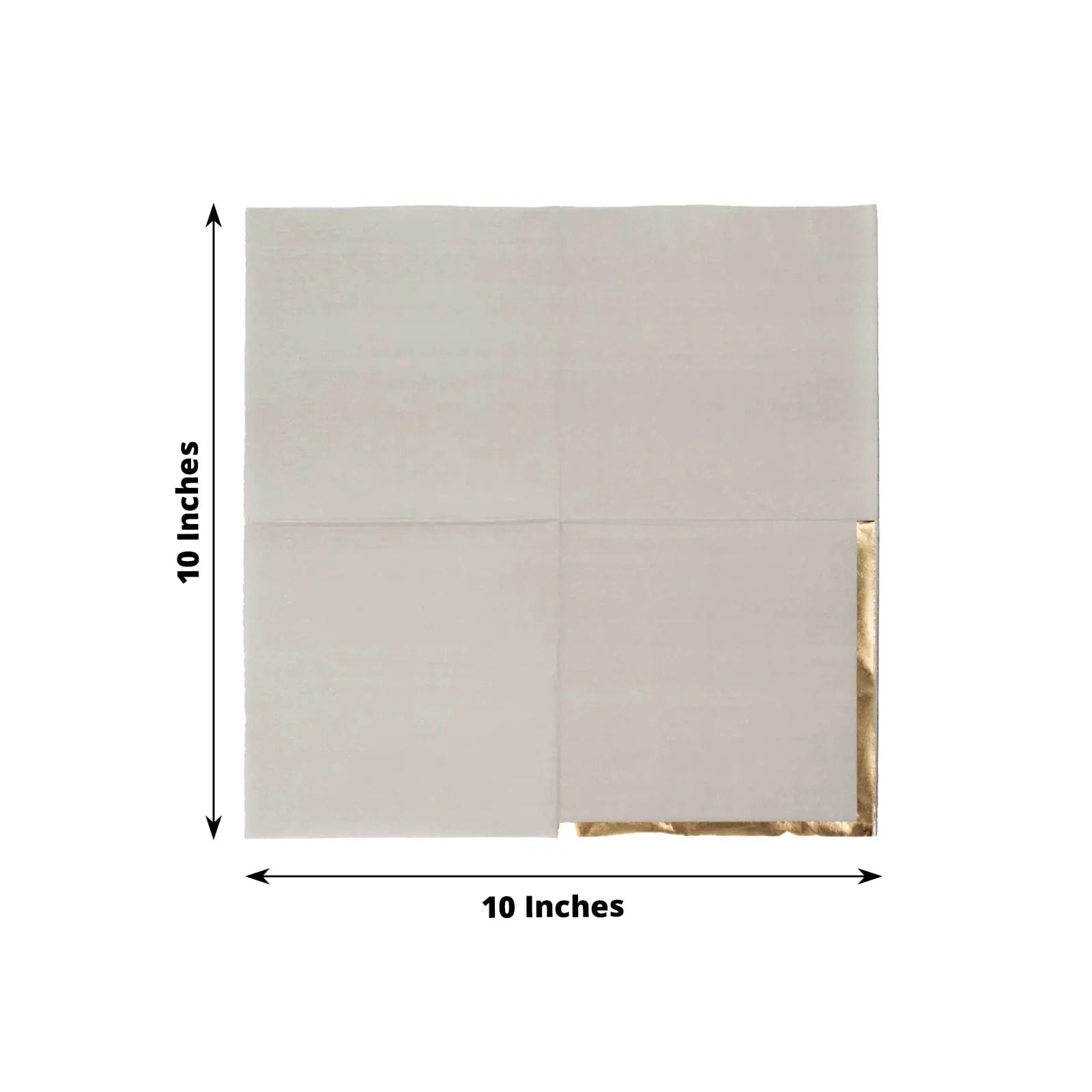 50 Soft 2-Ply Disposable Dinner Cocktail Napkins with Gold Foil Edge - Elegant Party Tableware for Weddings, Events & Home Entertaining