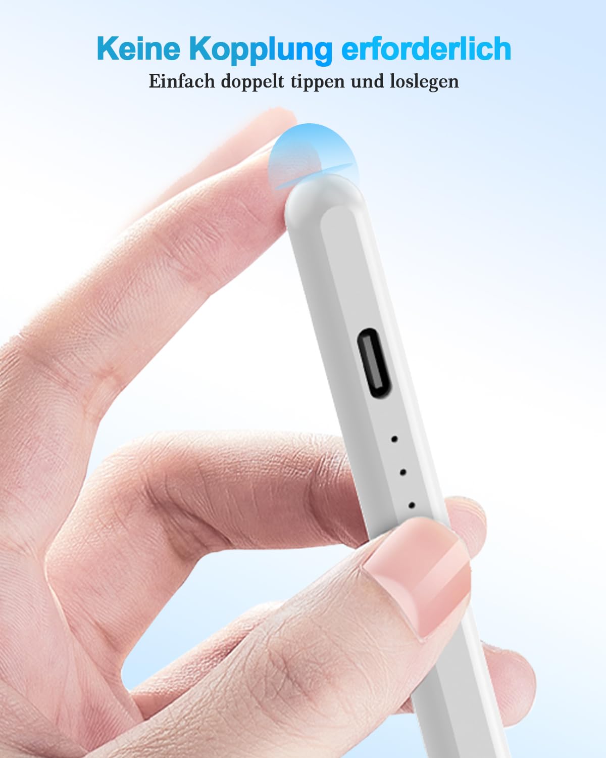 Ciscle Stylus Pen for iPad 2018-2024 - Fast Charging, Tilt Sensitivity, Apple Pencil Compatible with iPad Pro M4, Air M2, Pro 13''/12.9''/11'', iPad 10/9/8/7/6, Mini 6/5, Air 5/4/3 - Perfect for Drawing, Note-Taking & Digital Art