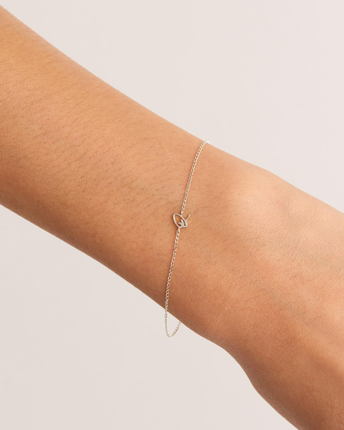 Sterling Silver Love Letter Bracelet - Engraved Romantic Gift for Her - Perfect for Anniversaries, Valentine's Day & Special Occasions