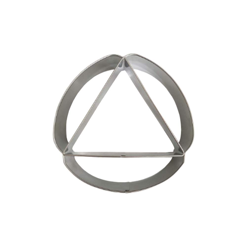Au Bon Cake 4 Inch Stainless Steel Hamantaschen Cookie Cutter - Durable Baking Tool for Purim Pastries, Jewish Holiday Treats & Homemade Cookies