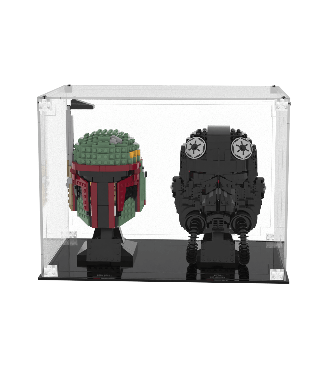Lego Star Wars Helmet Series Display Case - Premium Acrylic Showcase for Collectible Minifigures | Perfect for Home Decor, Office Display & Gift Giving