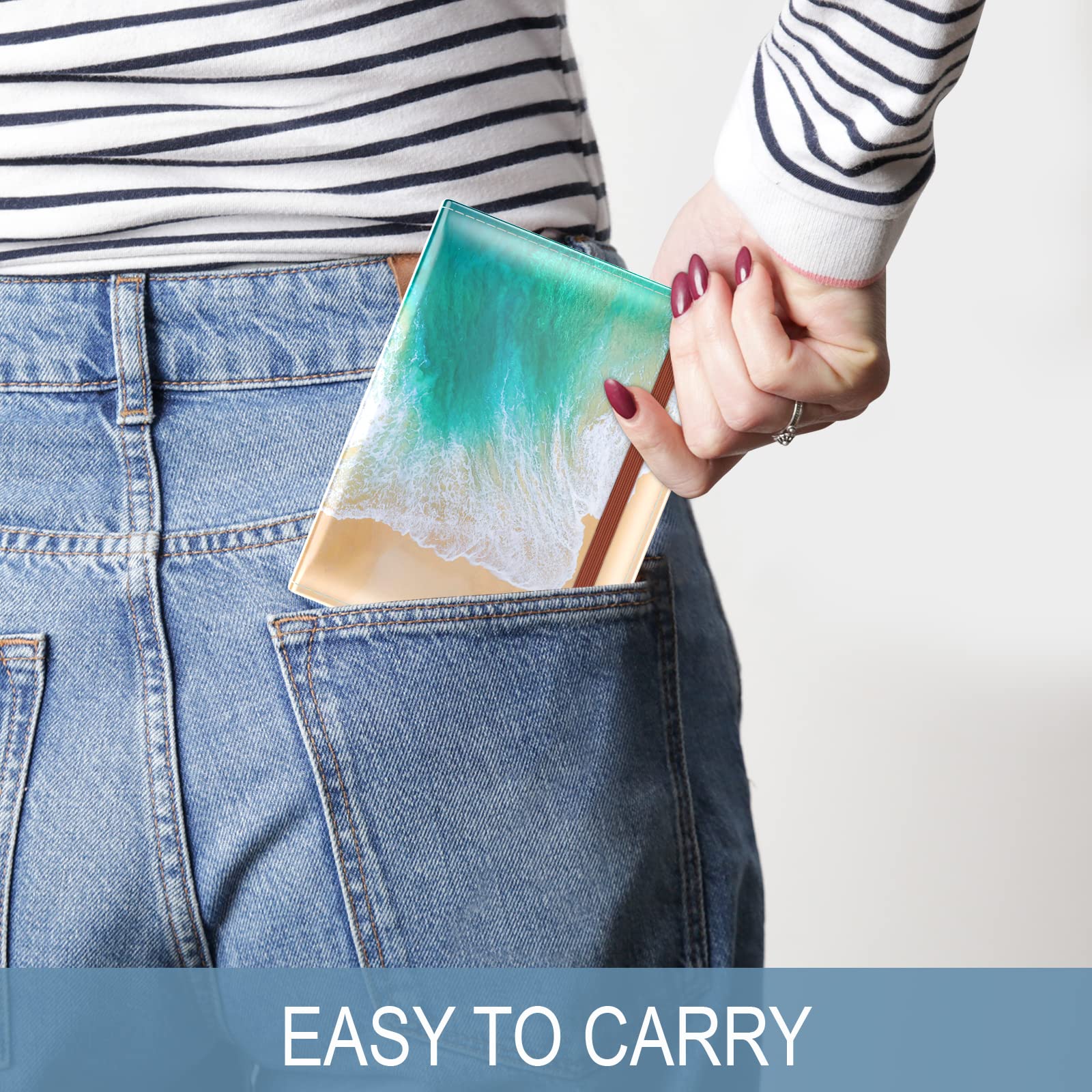 Premium RFID Blocking Passport Holder for Travel - Leather Passport Wallet Cover with Multiple Card Slots for Men & Women - Ideal for Airports, Beaches & International Trips