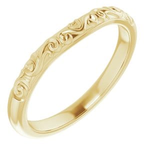 14K Yellow Gold Band for 8x6mm Oval Engagement Ring - Perfect for Wedding, Proposal & Anniversary Gifts