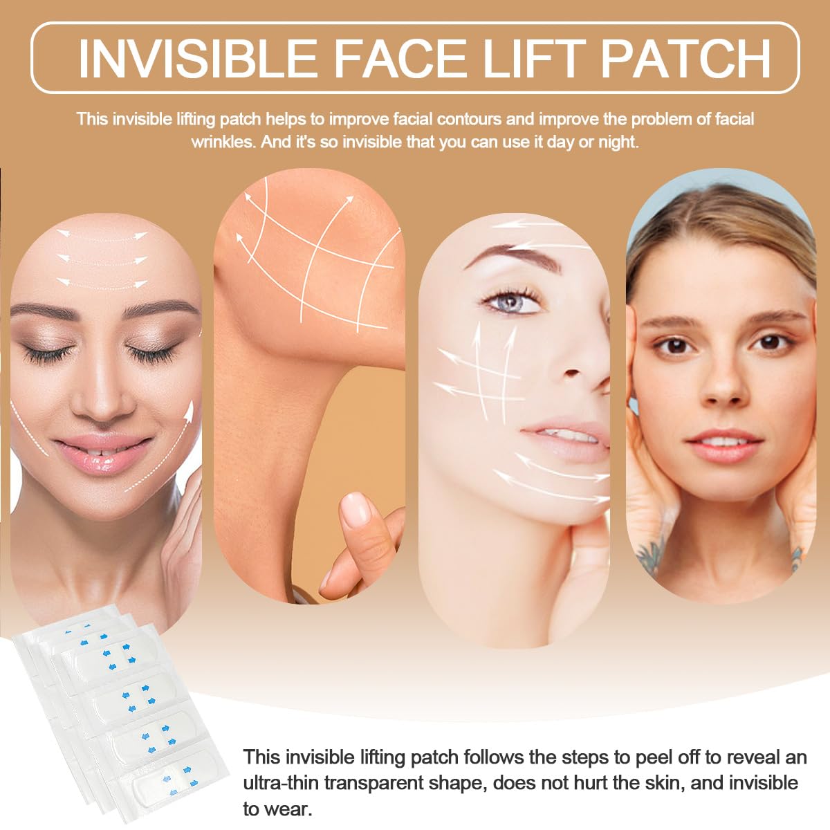120 Pcs Invisible Face Lifting Tape - Instant Facelift Stickers for Double Chin, Neck & Jowls | Skin Tightening Beauty Tape for a Youthful Look | Perfect for Weddings, Photos & Everyday Use