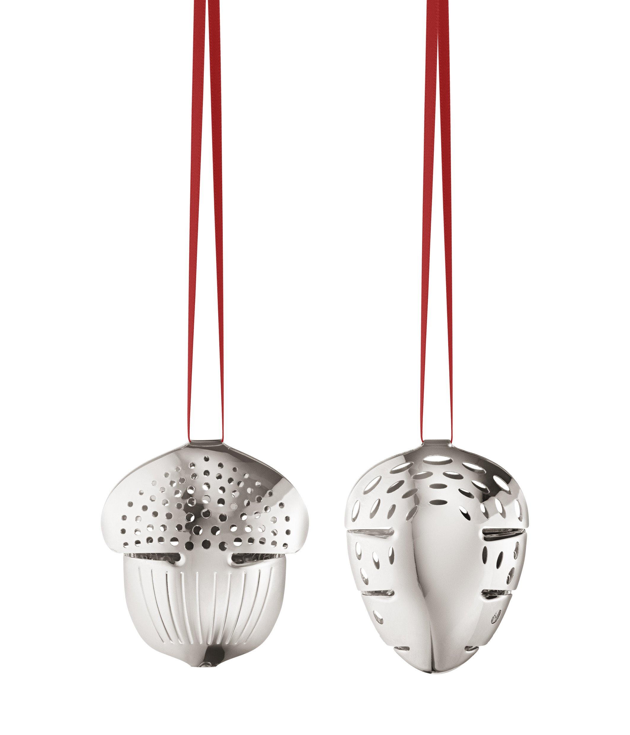 Georg Jensen Palladium Plated Brass Christmas Ornament - Elegant Silver Holiday Tree Decoration for Home, Office & Festive Party Decor