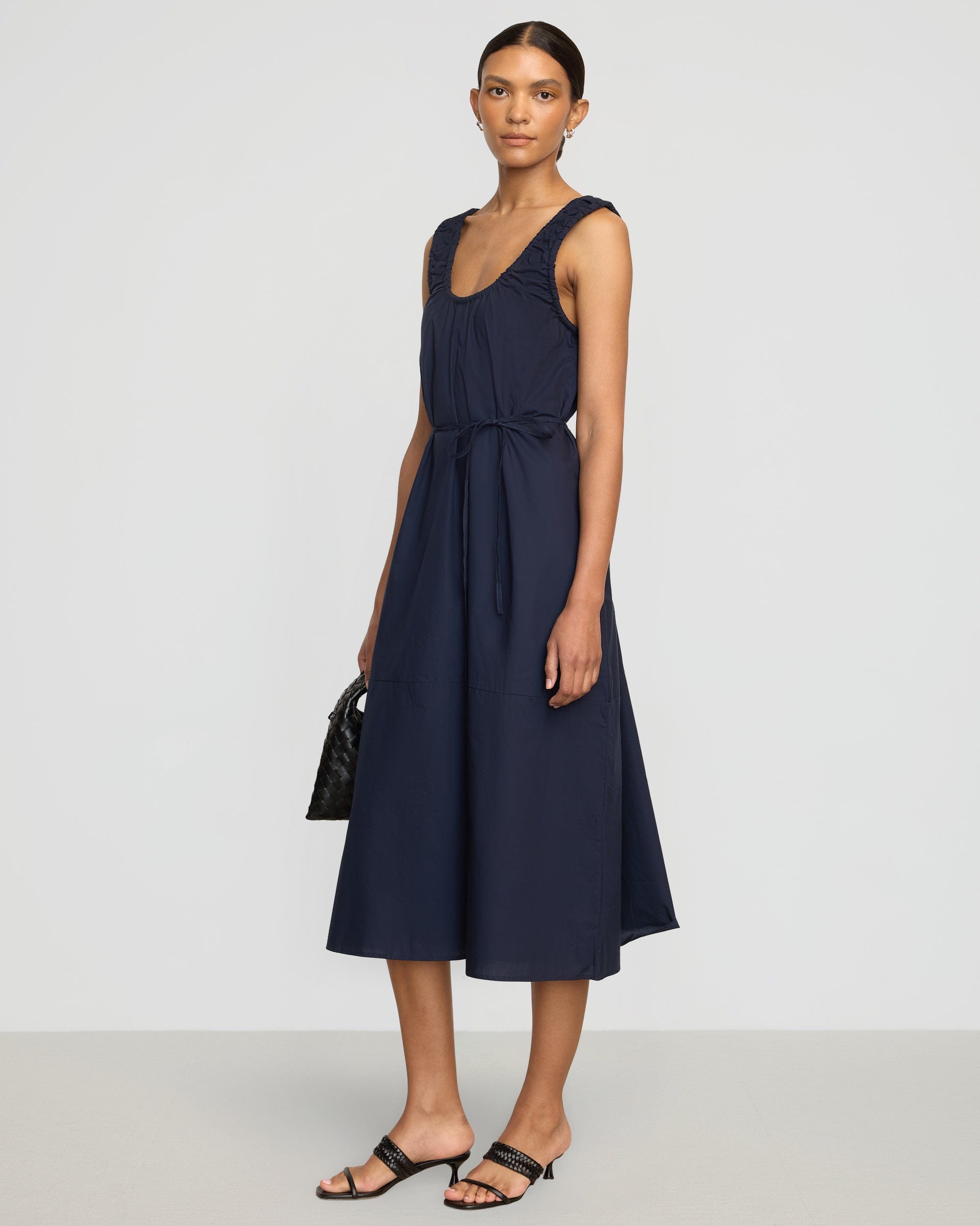 Midori Organic Cotton U Neck Dress - Eco-Friendly Women's Summer Casual Dress for Beach, Travel & Everyday Wear