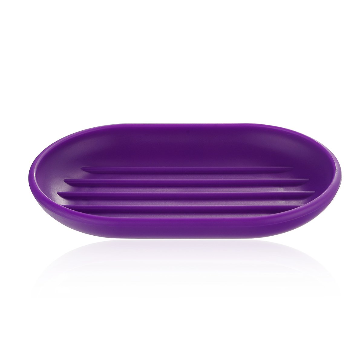 6-Piece Modern Bathroom Set - Trash Can, Toothbrush Holder & More for Home Decor (Purple)