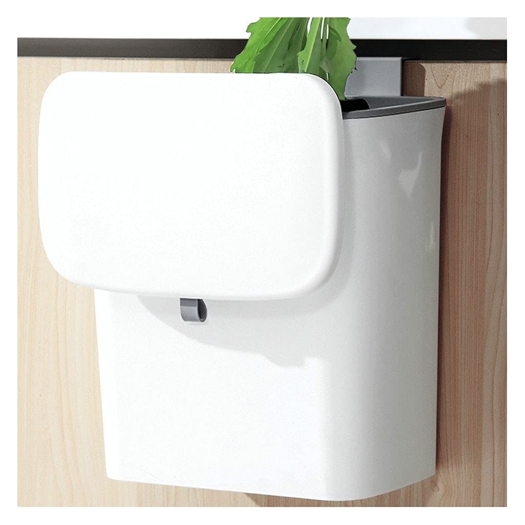 7L Hanging Trash Can for Kitchen, Bathroom & Living Room - Space-Saving Indoor Garbage Bin with Cabinet Door Mount - Perfect for Small Spaces & Creative Storage Solutions