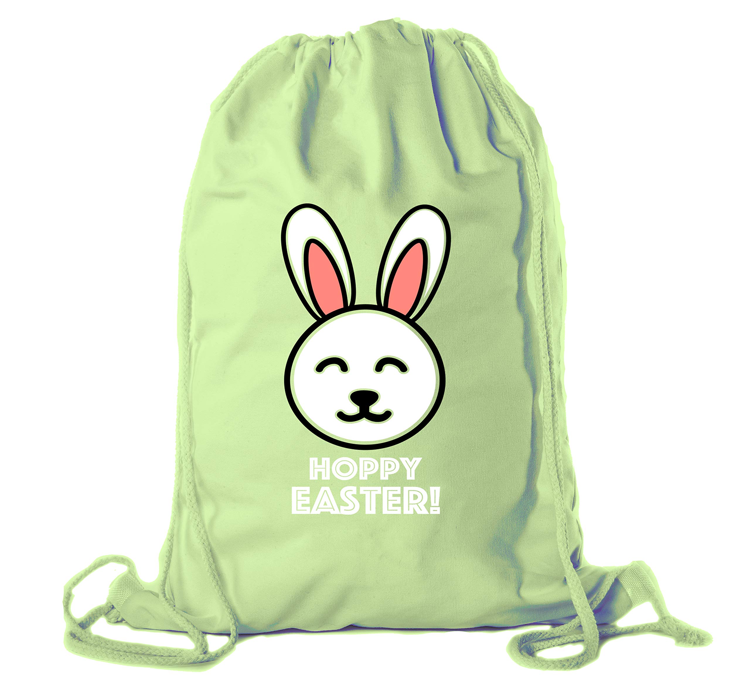 Easter Basket Backpack Bulk Cotton Drawstring Cinch Bags - Easter Bunny Gift Bags for Kids, Party Favors, Egg Hunt & Spring Celebrations - Hoppy Easter Decorations
