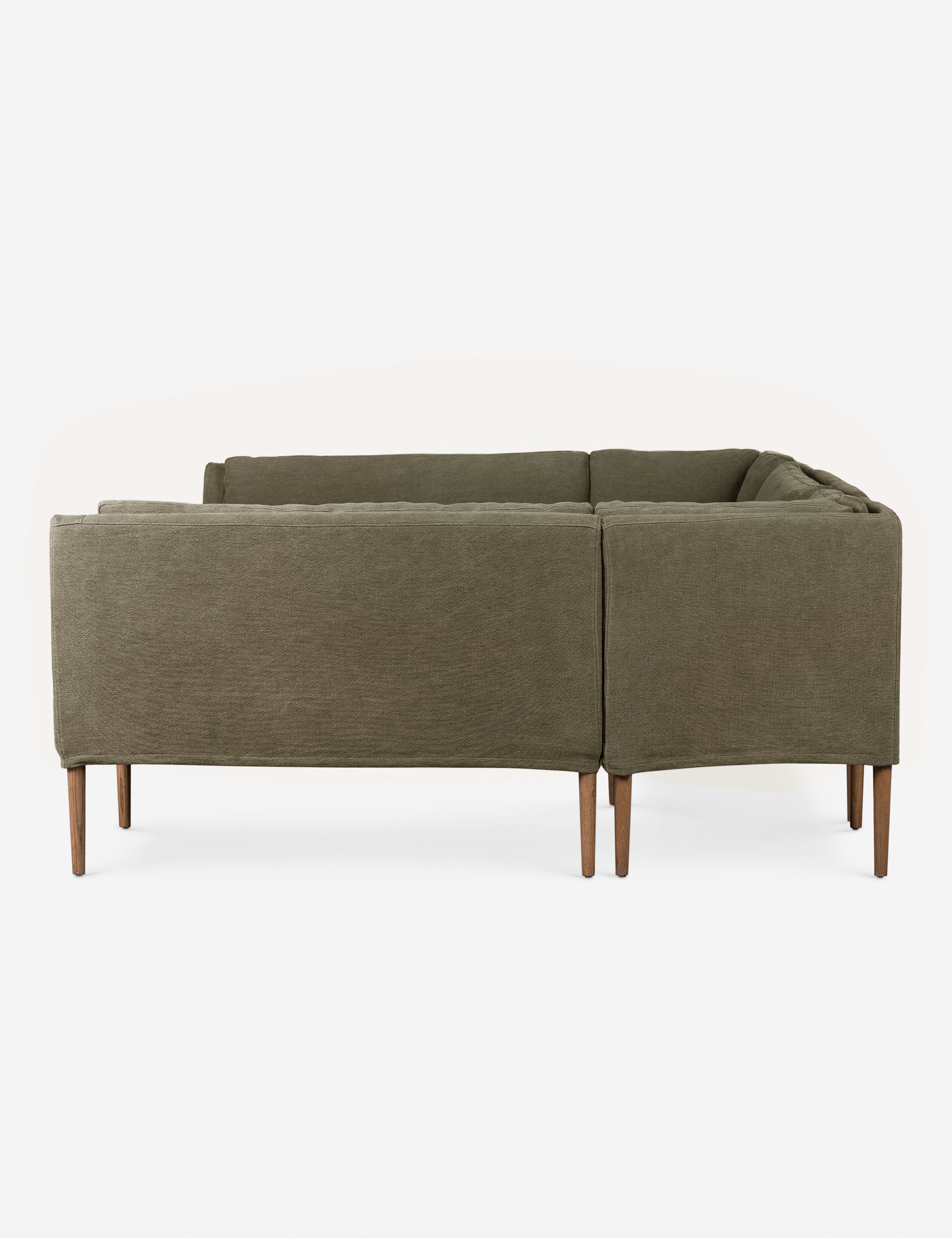 Aurelia U-Shaped Dining Banquette by Amber Lewis x Four Hands - Modern Upholstered Booth Seating for Kitchen, Dining Room & Breakfast Nook