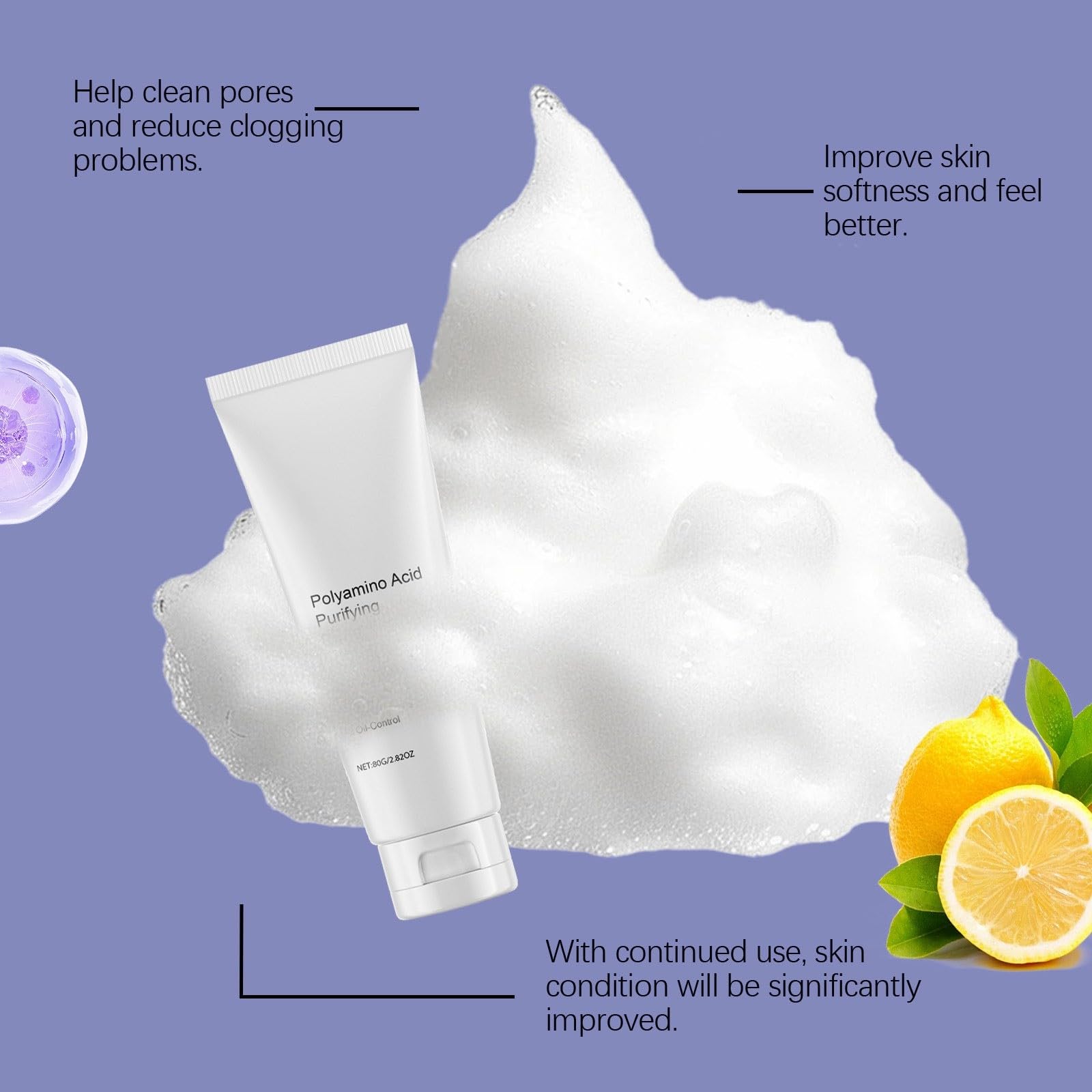 Best Exfoliating Face Wash for Oily Skin - Gentle Daily Cleanser Removes Dirt & Oil Without Over-Drying | Perfect for Morning & Night Skincare Routine