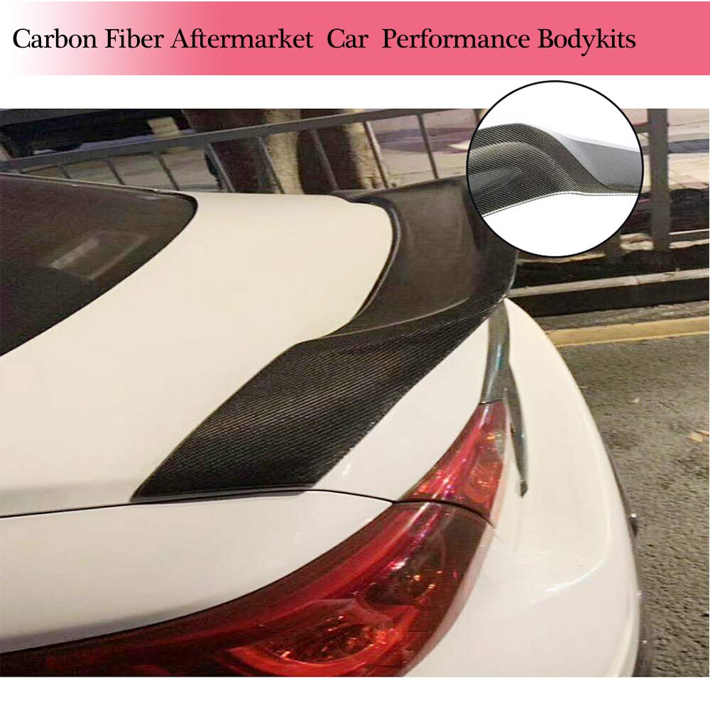 Carbon Fiber Trunk Spoiler for Infiniti Q50 Q50S Sedan 2013-2021 - High Kick Rear Wing Lip Spoiler - OEM Style Boot Lid Upgrade - Perfect for Car Enthusiasts & Street Racing Style