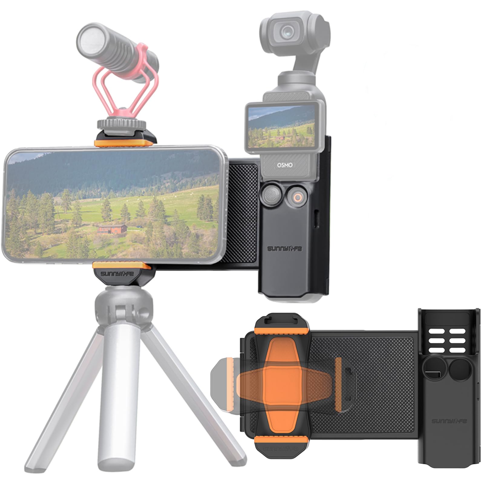 DJI Osmo Pocket 3 Expansion Support - Compatible Phone Mount & Accessories for DJI Pocket 3 | Perfect for Vlogging, Travel Filming & Content Creation