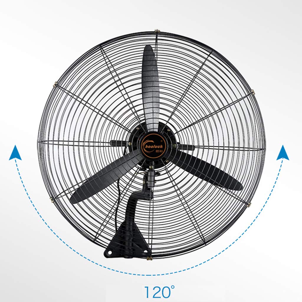High Power Industrial Wall Mount Fan - 55/68/78cm Large Commercial Black Mechanical Fan with Silent Oscillation - Perfect for Warehouses, Workshops, and Office Cooling