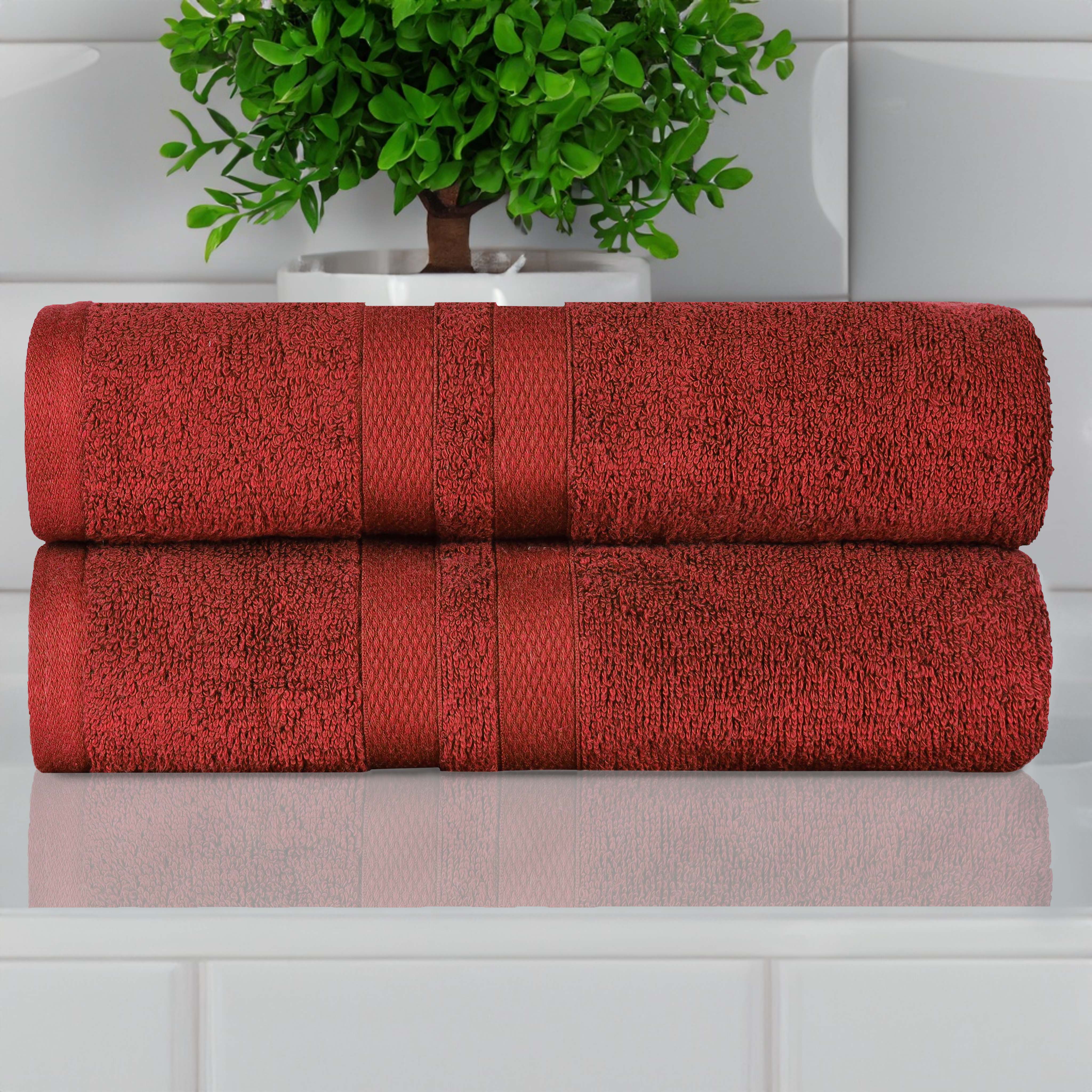 Ultra Soft Cotton Quick Dry Bath Towel Set of 2 - Absorbent & Plush for Spa, Pool & Gym - Luxury Bathroom Essentials