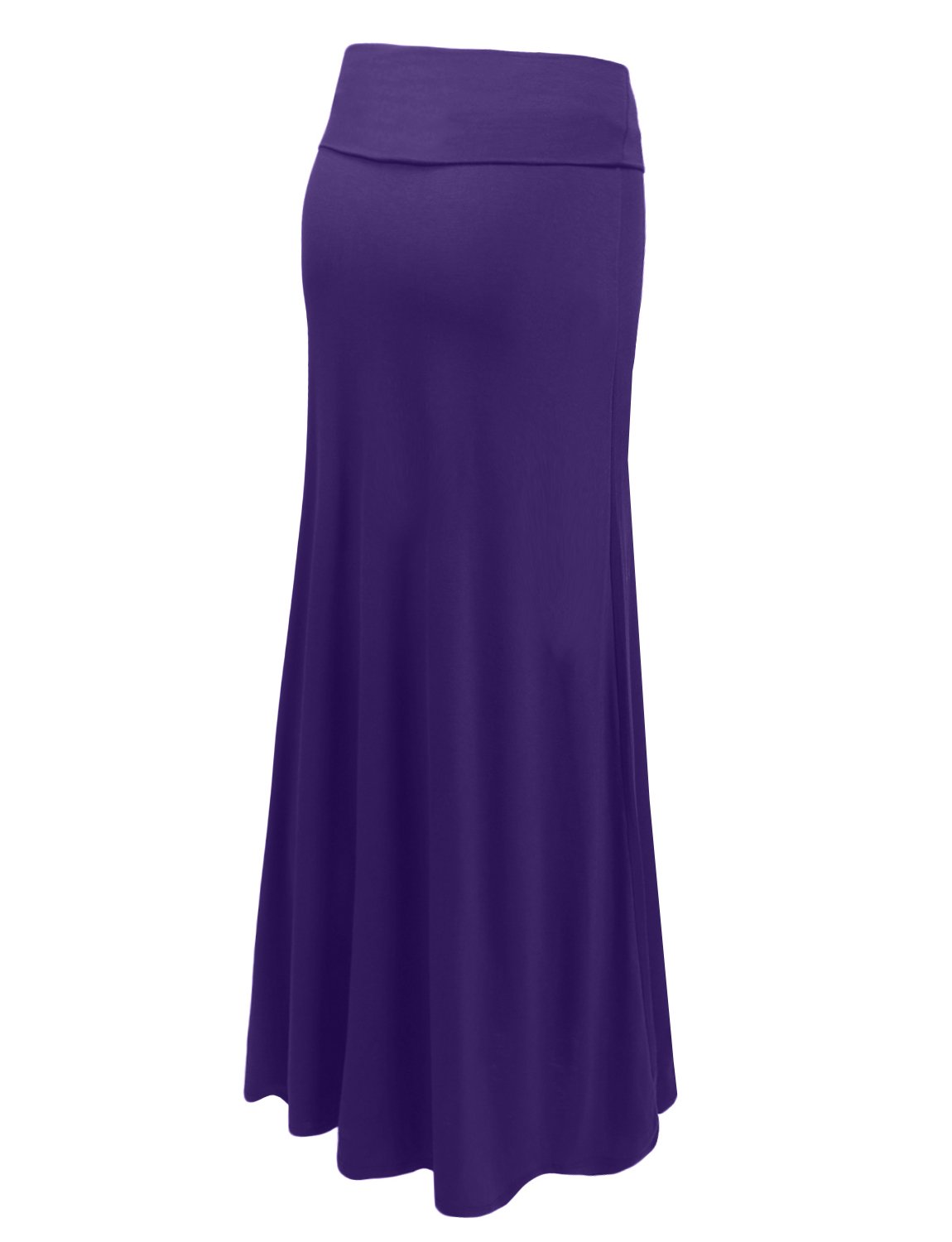 NE PEOPLE Women's Stretchy Premium Elastic Waist Foldover Jersey Maxi Skirt - Comfortable Casual Long Skirt for Summer, Beach, Travel & Everyday Wear