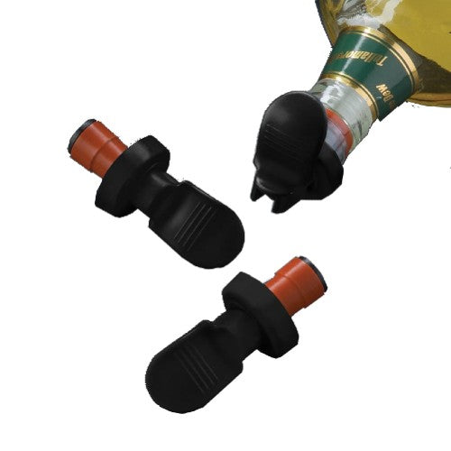 Premium American Metalcraft EBSS312 Wine Bottle Stoppers - Set of 3, Airtight Seal for Wine, Champagne & Olive Oil - Perfect for Home Bars, Restaurants & Gifts