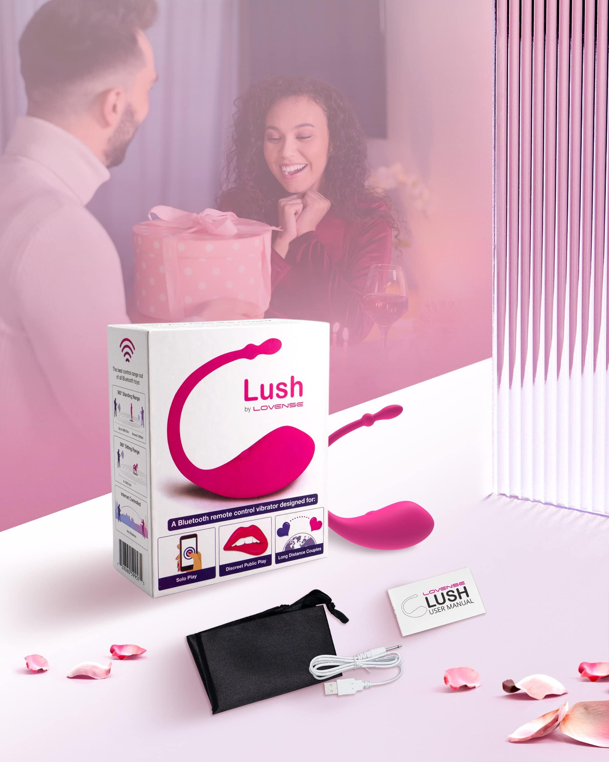 LOVENSE Lush G-Spot Vibrator with Remote Control - Bluetooth App Controlled Egg Vibrator for Women - Wireless Rechargeable Adult Toy for Couples Long Distance Play - Perfect for Romantic Nights & Solo Pleasure