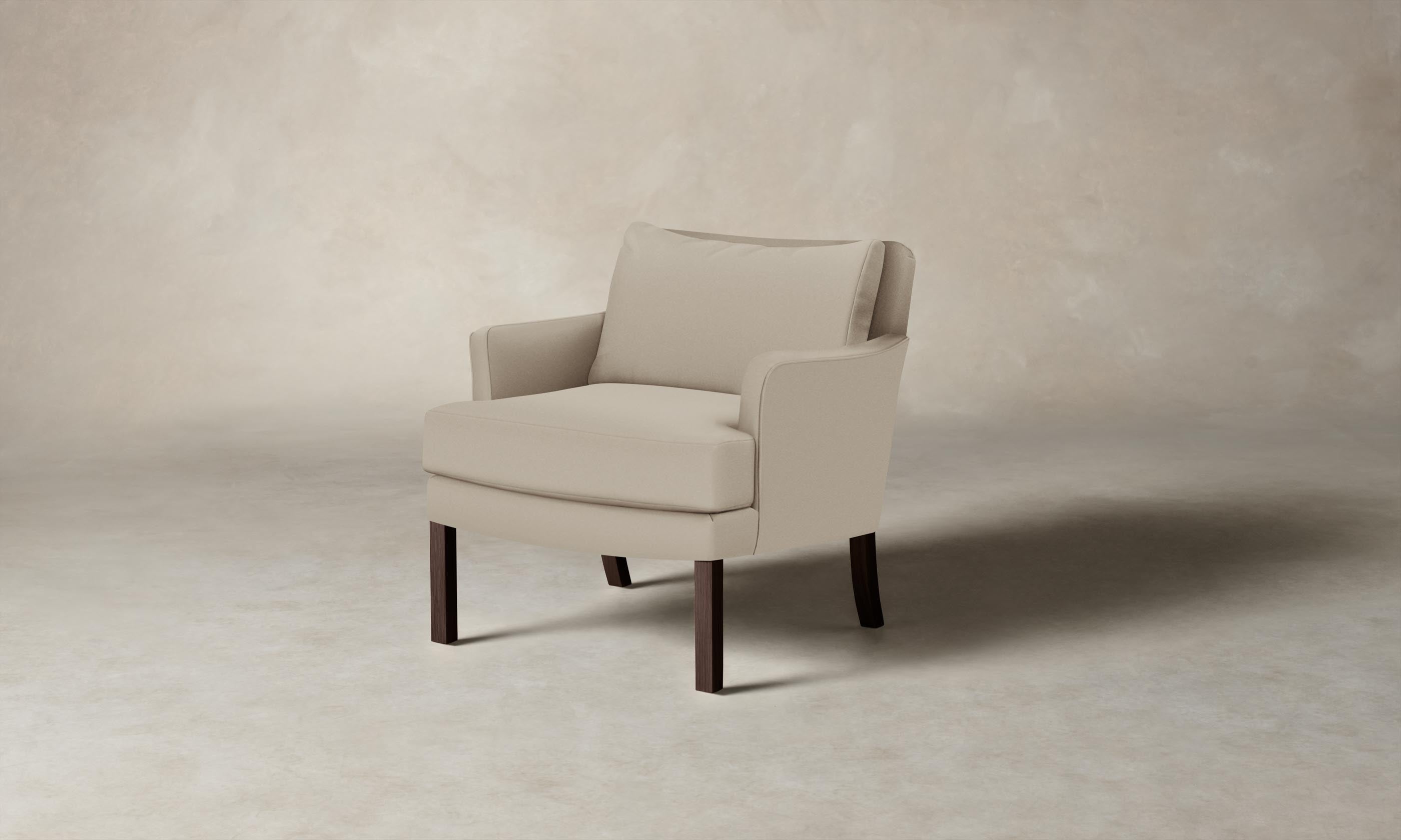 Kaye Chair - Premium Pebbled Leather Upholstery in Stone Color - Perfect for Home Office, Living Room & Lounge Areas
