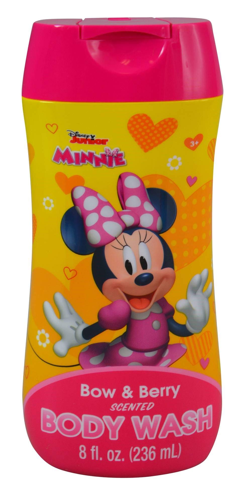 Disney Minnie Mouse Bubble Bath & Body Wash for Kids - 8oz Flip Top Bottle, Gentle Moisturizing Formula with Sweet Floral Scent - Perfect for Bath Time, Gift Giving & Disney Themed Parties