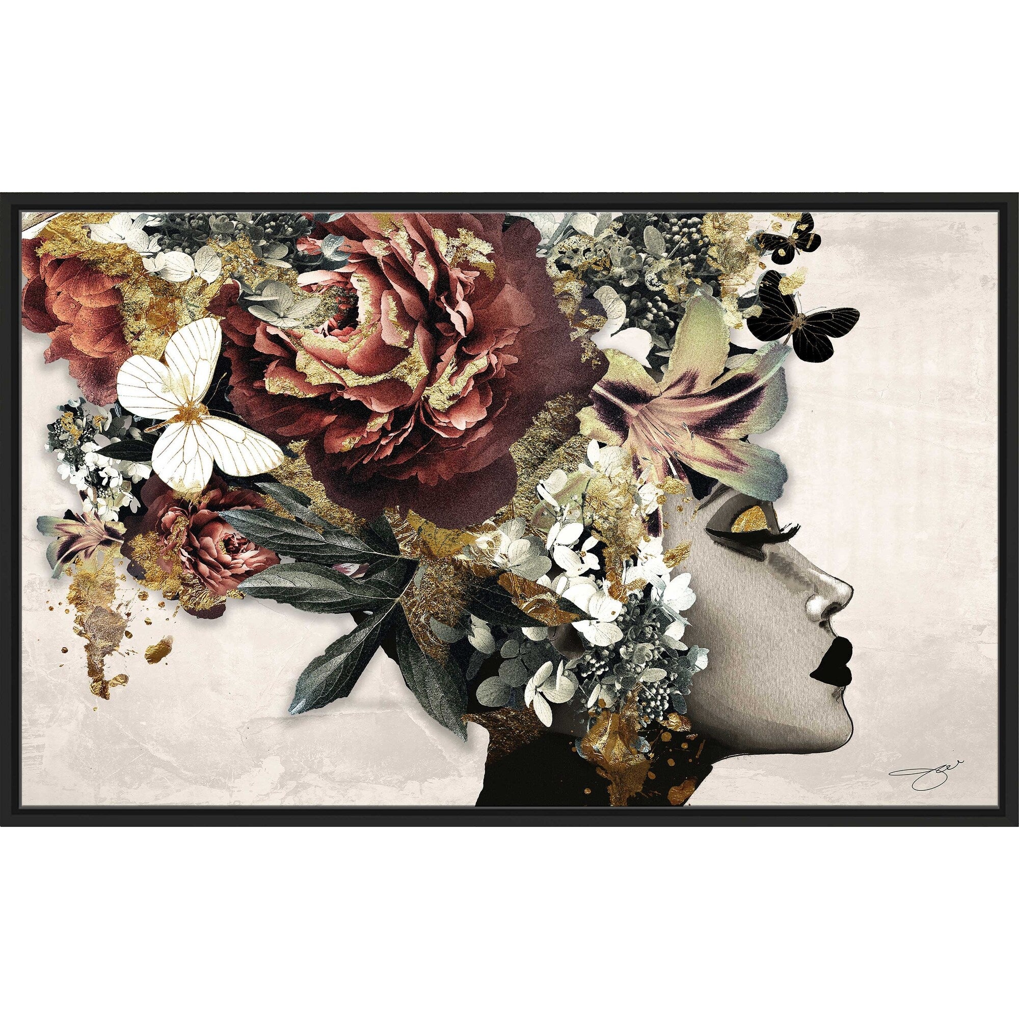 Jodi Print Afrique Model 2 - Modern Abstract Art Floating Canvas Wall Decor for Living Room, Bedroom & Office