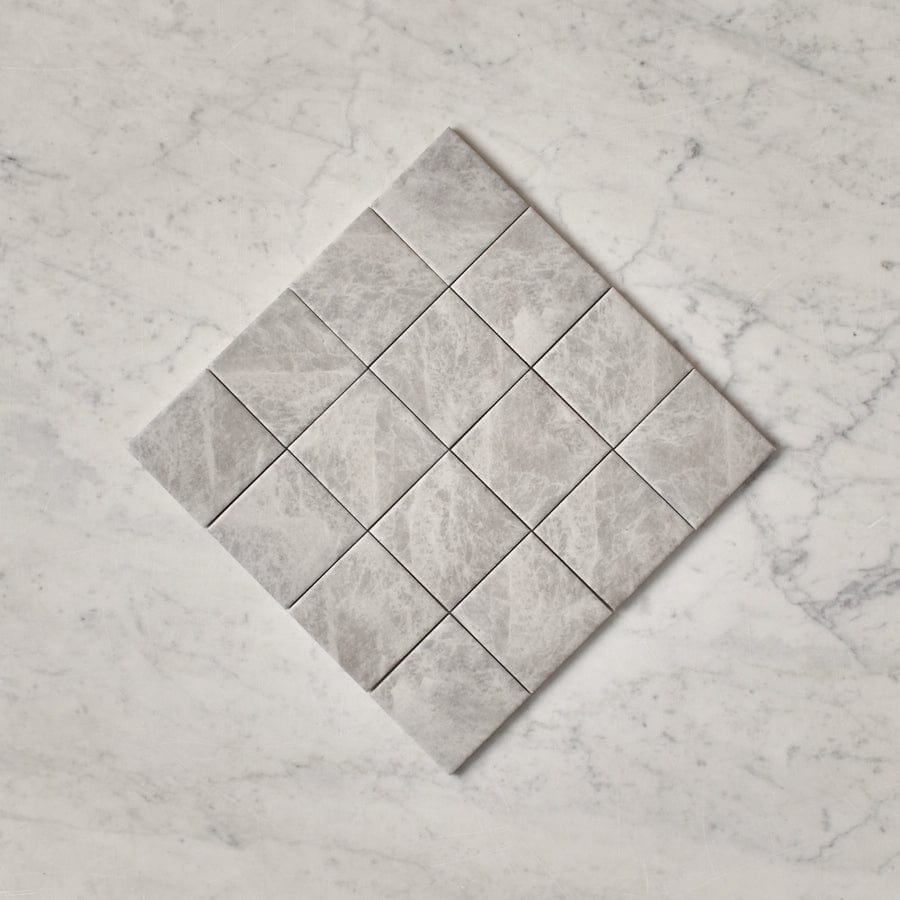 Premium Dunmore Grey Stone Look Square Tile - Natural Stone Effect Porcelain Tile for Kitchen Backsplash, Bathroom Floor, and Shower Walls