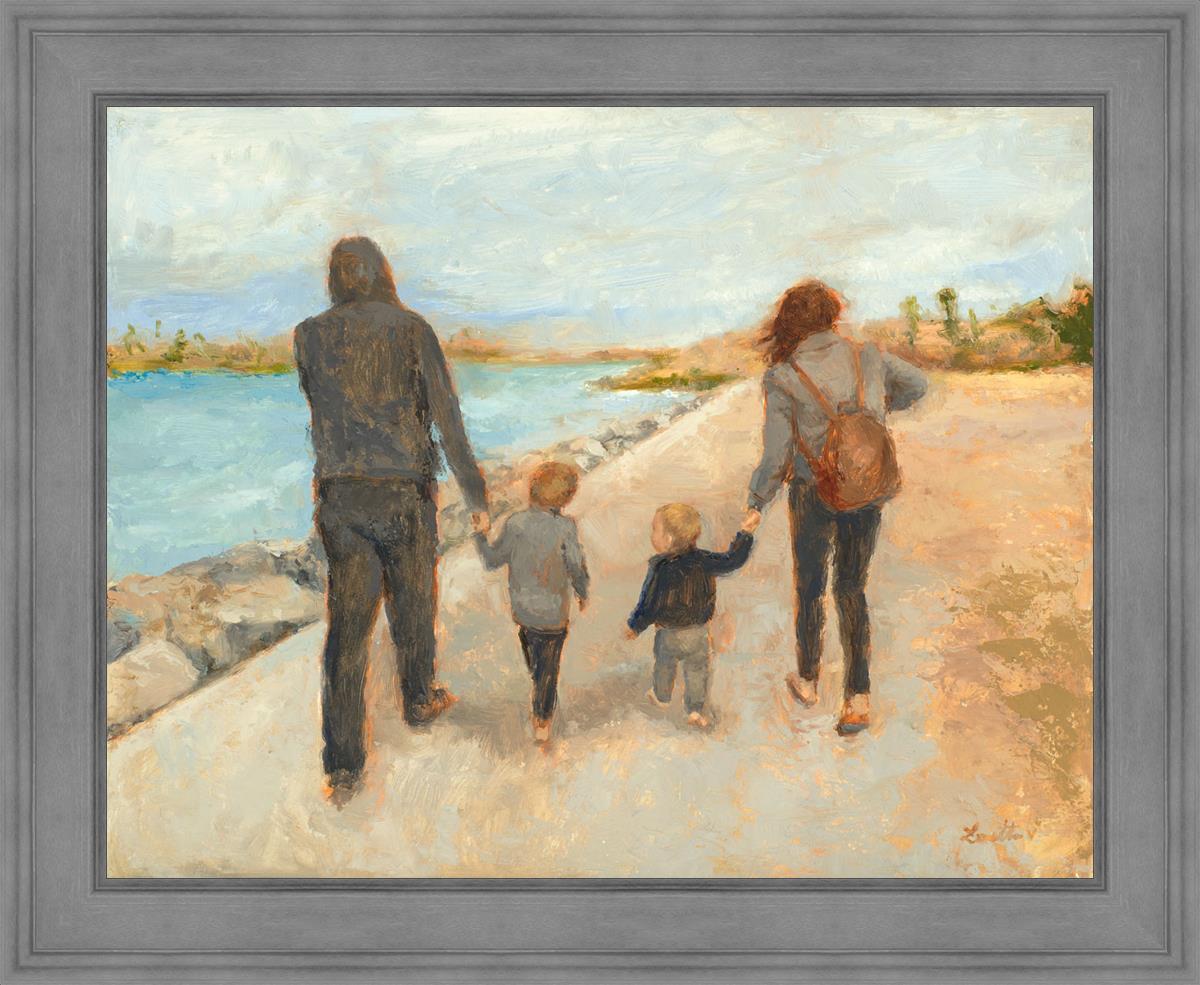Family Walk On The Beach - Comfortable & Stylish Beach Sandals for Women, Men and Kids | Perfect for Summer Vacations, Seaside Strolls and Outdoor Adventures