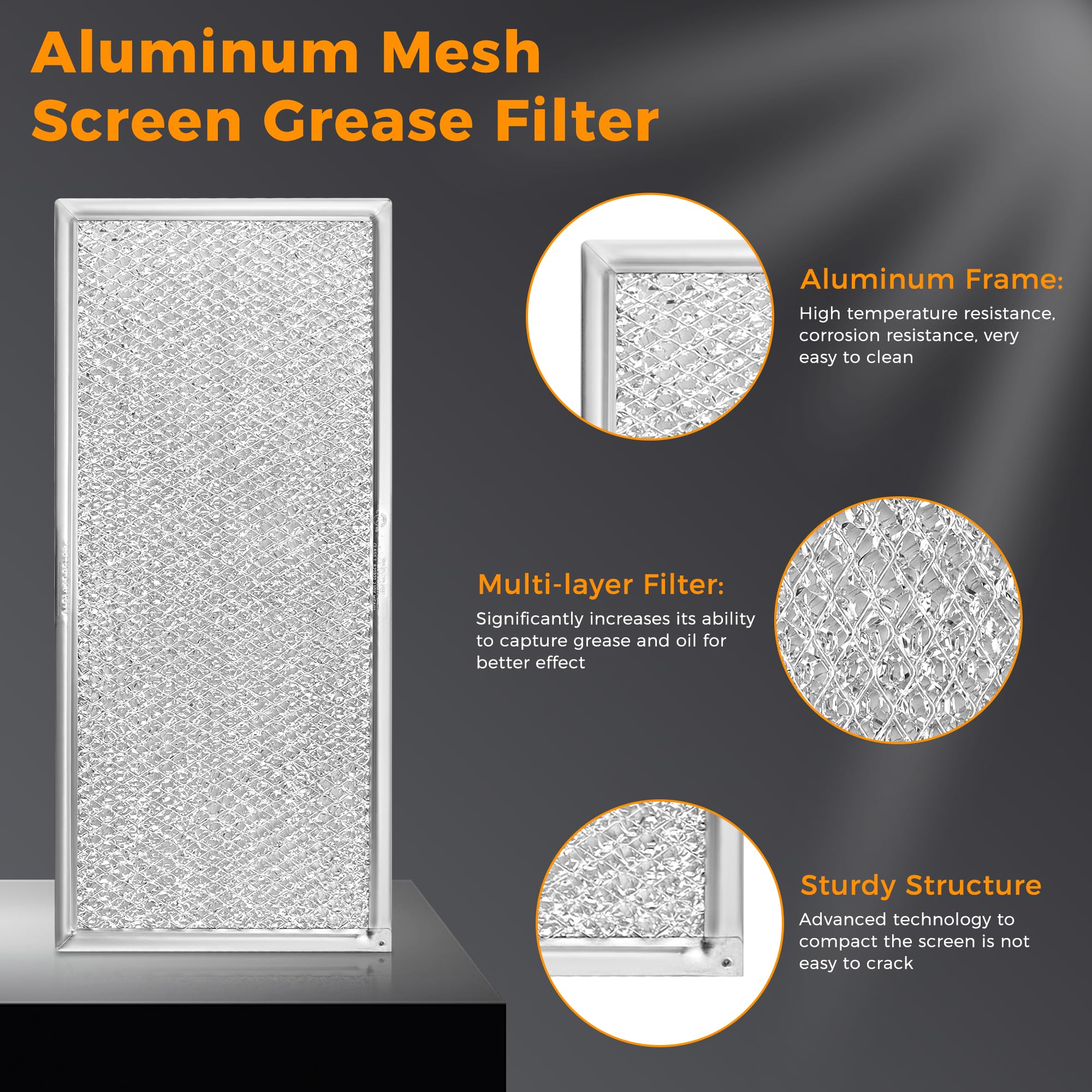 Fetechmate 13 x 6 Inch Microwave Grease Filter - Compatible with Whirlpool & GE Microwaves - Replacement for W10208631A - Durable Aluminum Mesh Screen (2-Pack) - Ideal for Kitchen Ventilation & Microwave Maintenance