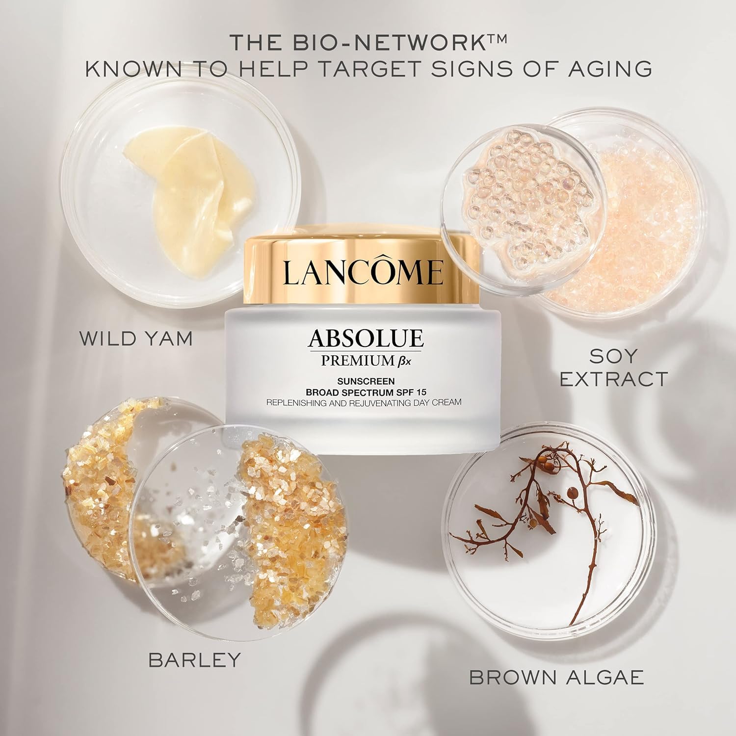 Lancôme Absolue Premium Bx Day Cream SPF 15 - Anti-Aging Moisturizer with Pro-Xylane & Rose Extracts | 2.5 oz | Hydrating Face Cream for Dry Skin | Perfect for Daily Skincare Routine & Sun Protection