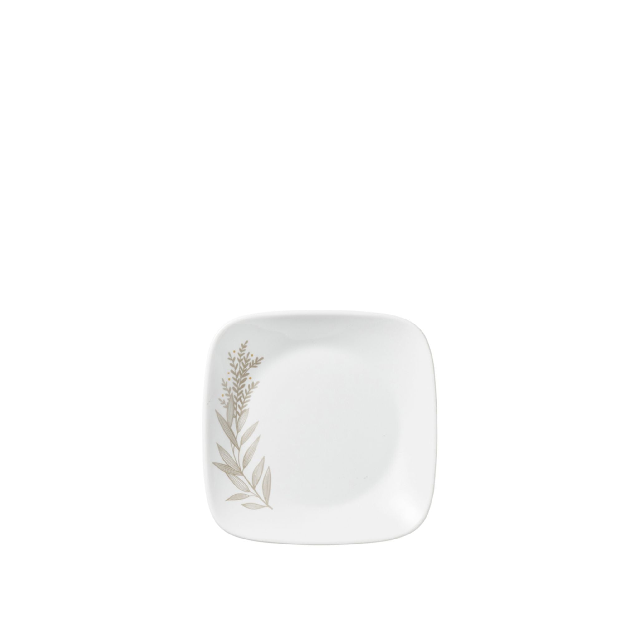 Corelle Square Round Bread & Butter Plate - Silver Crown (2206 SVC) - Perfect for Breakfast, Tea Time & Everyday Dining